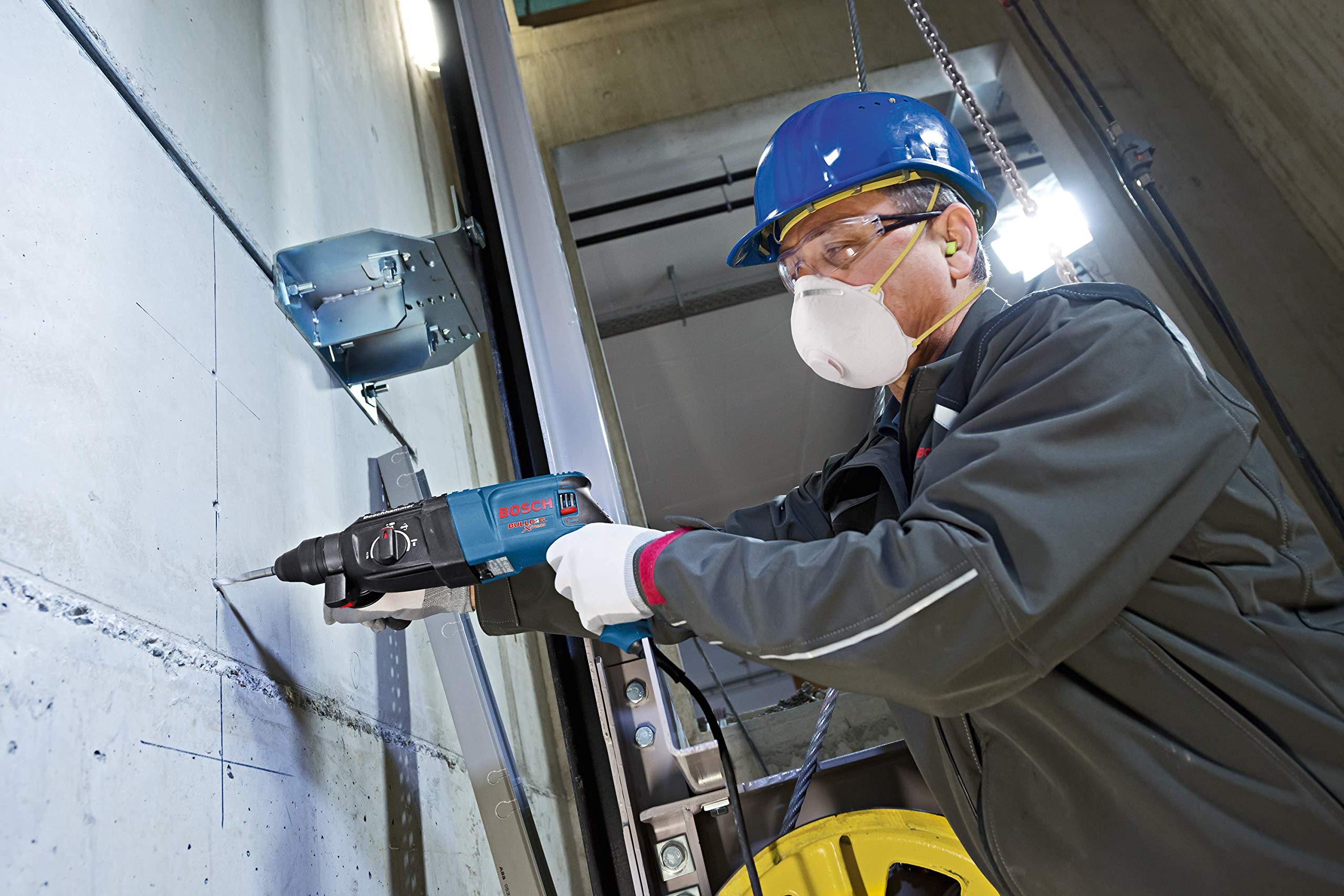 Bosch GBH2-26 1-Inch SDS-Plus Bulldog Xtreme Rotary Hammer Drill - Powerful Concrete Drilling for Construction, Demolition & Masonry Work