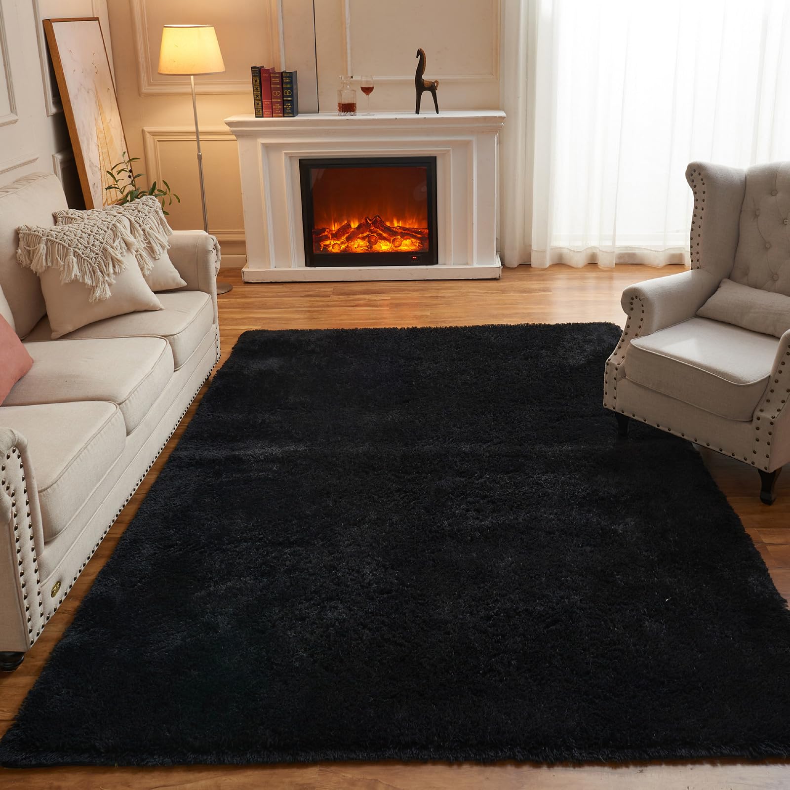 Arbosofe 8x10 Feet Shaggy Fluffy Area Rugs - Soft Plush Modern Carpets for Living Room, Bedroom, Playroom & Nursery - Kids Boys Girls Home Decor | Perfect for Cozy Spaces, Play Areas & Stylish Interior Design