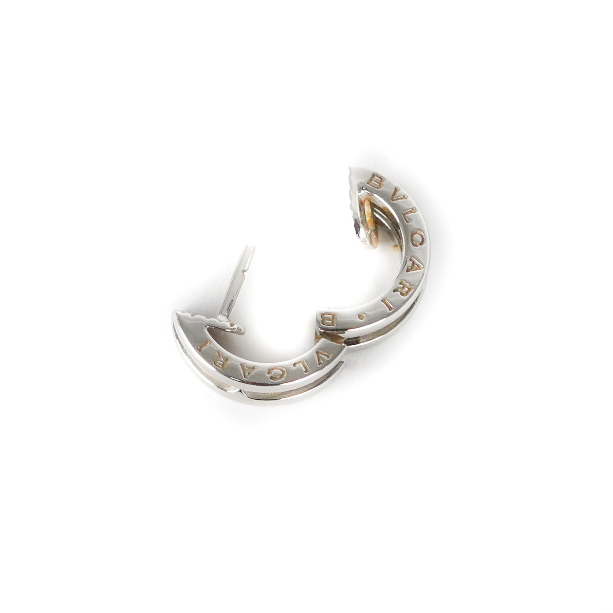 Bvlgari B.Zero1 18K White Gold Earrings for Women - Luxury Diamond Stud Earrings for Parties, Weddings & Special Occasions