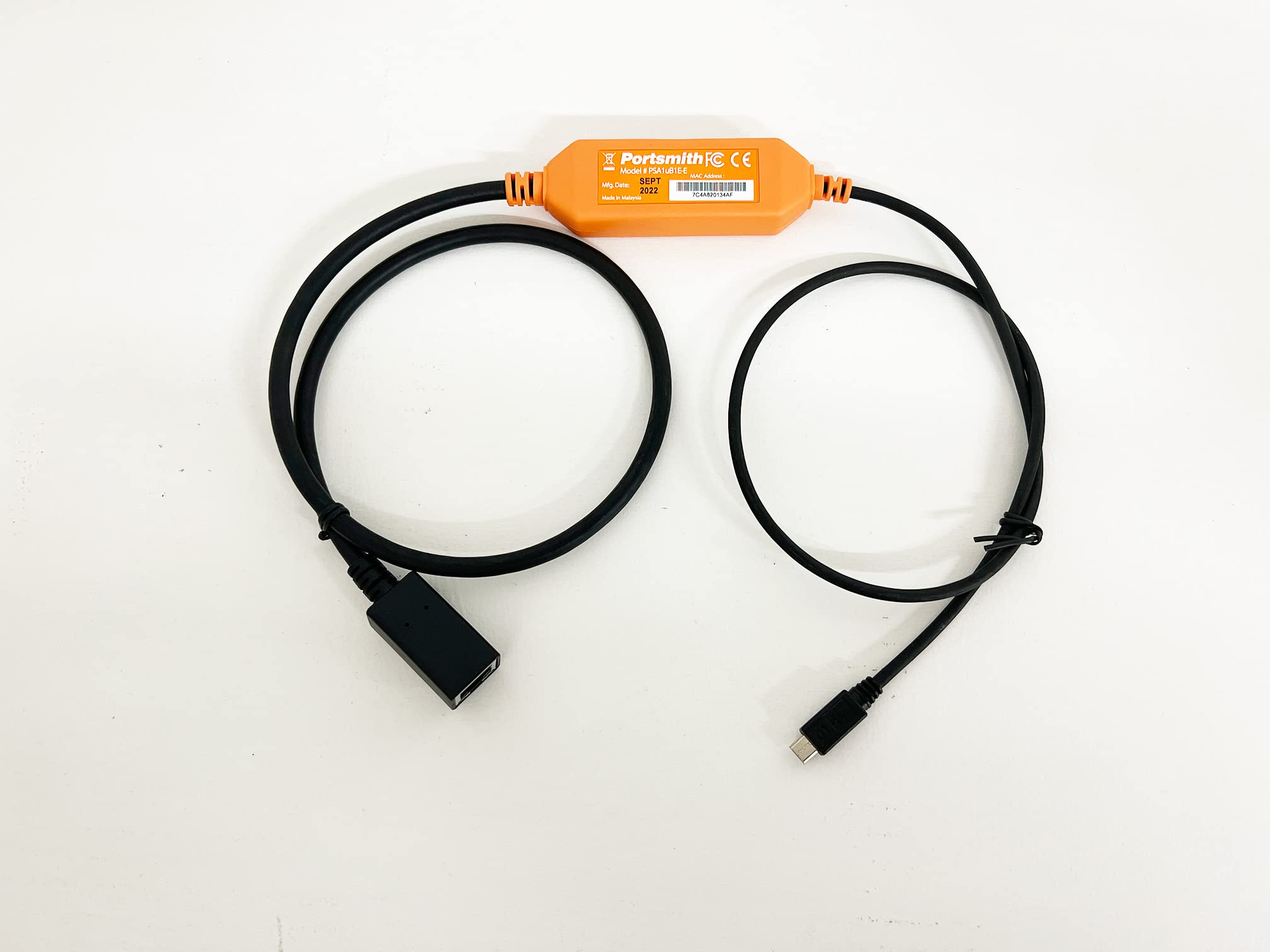 Weather Resistant USB-Micro to Ethernet Adapter, Outdoor Micro USB to LAN Converter - Portsmith PSA1UB1E-E for Stable Internet Connection in Harsh Environments | Perfect for Outdoor Security Cameras, Industrial Equipment & Remote Workstations