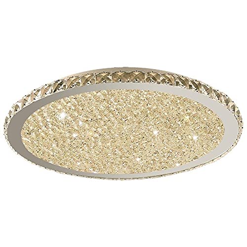 Modern Crystal LED Ceiling Pendant Light - Round Nordic Chandelier for Living Room, Bedroom, Dining Room | Energy-Efficient Hanging Fixture with Decorative Design for Home & Office Lighting