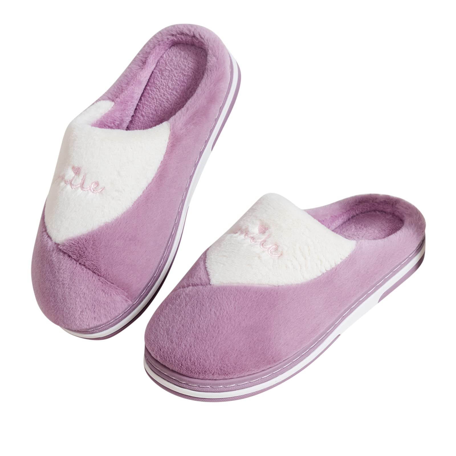 Aniywn Women's Memory Foam Slip-On House Slippers - Cozy Warm Non-Slip Indoor/Outdoor Slippers for Home, Bedroom & Backyard Comfort