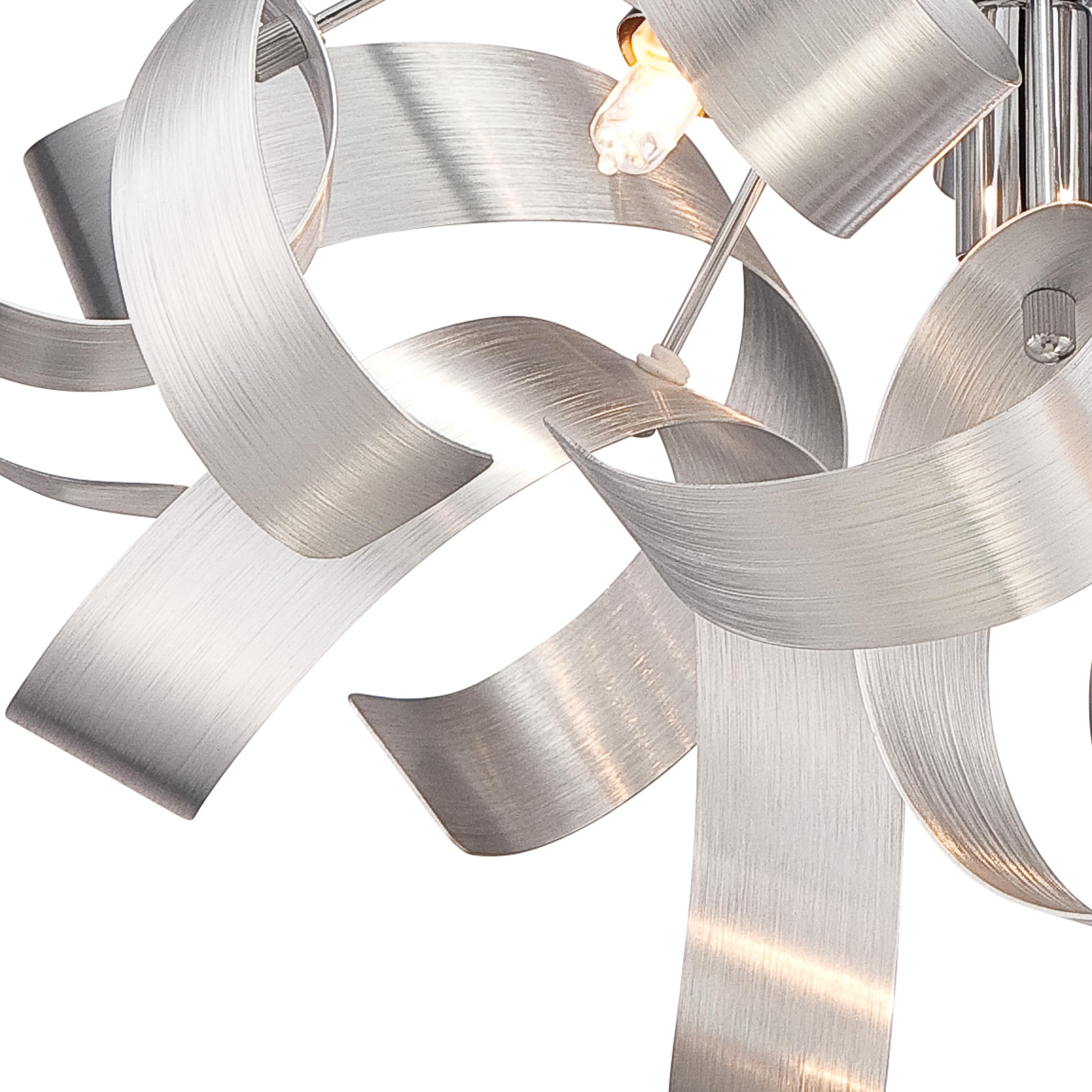 Quoizel Ribbons 4-Light Modern Flush Mount Ceiling Light Fixture - Perfect for Bedroom, Kitchen, Hallway & Living Room Lighting