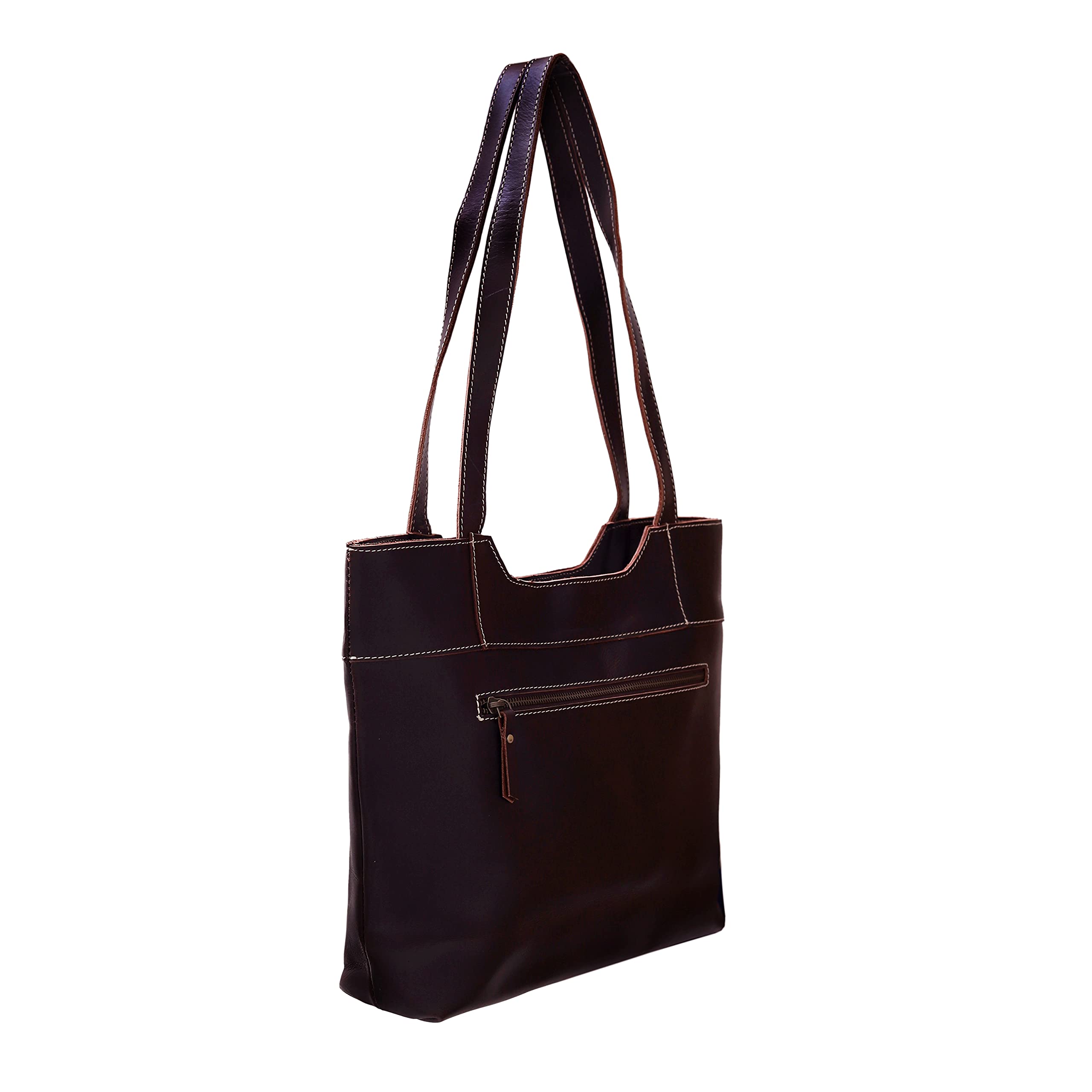 Premium Genuine Leather Tote Bag for Women - Large Work Handbag with Spacious Interior, Durable Shoulder Strap - Perfect for Office, Travel & Everyday Use