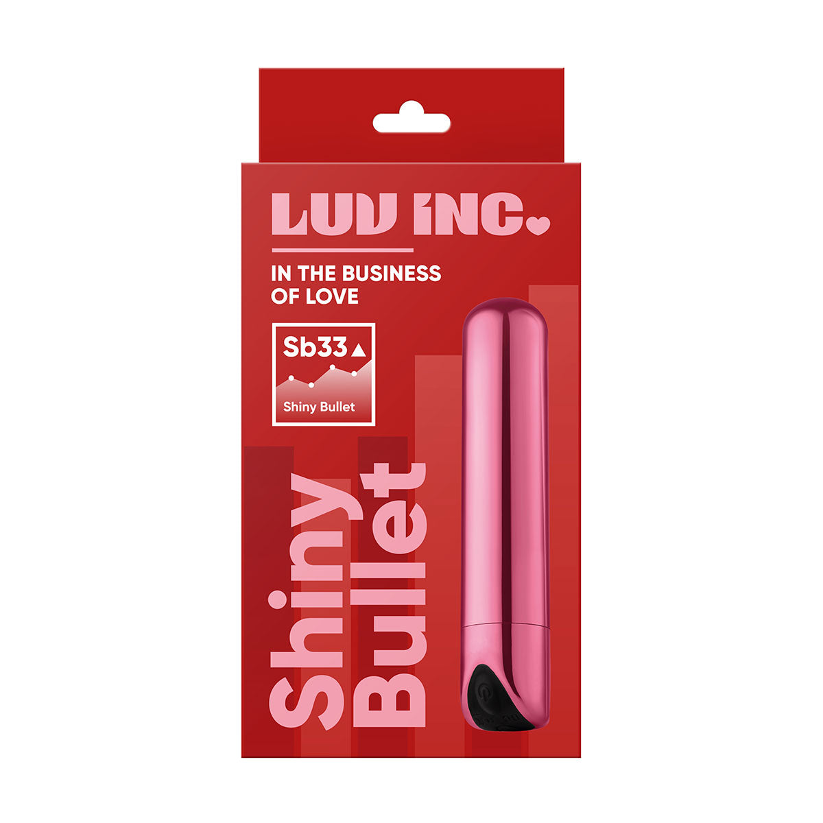 Luv Inc Shiny Bullet Vibrator - Light Pink | Discreet & Powerful Personal Massager for Women | Perfect for Solo Play & Couples Intimacy