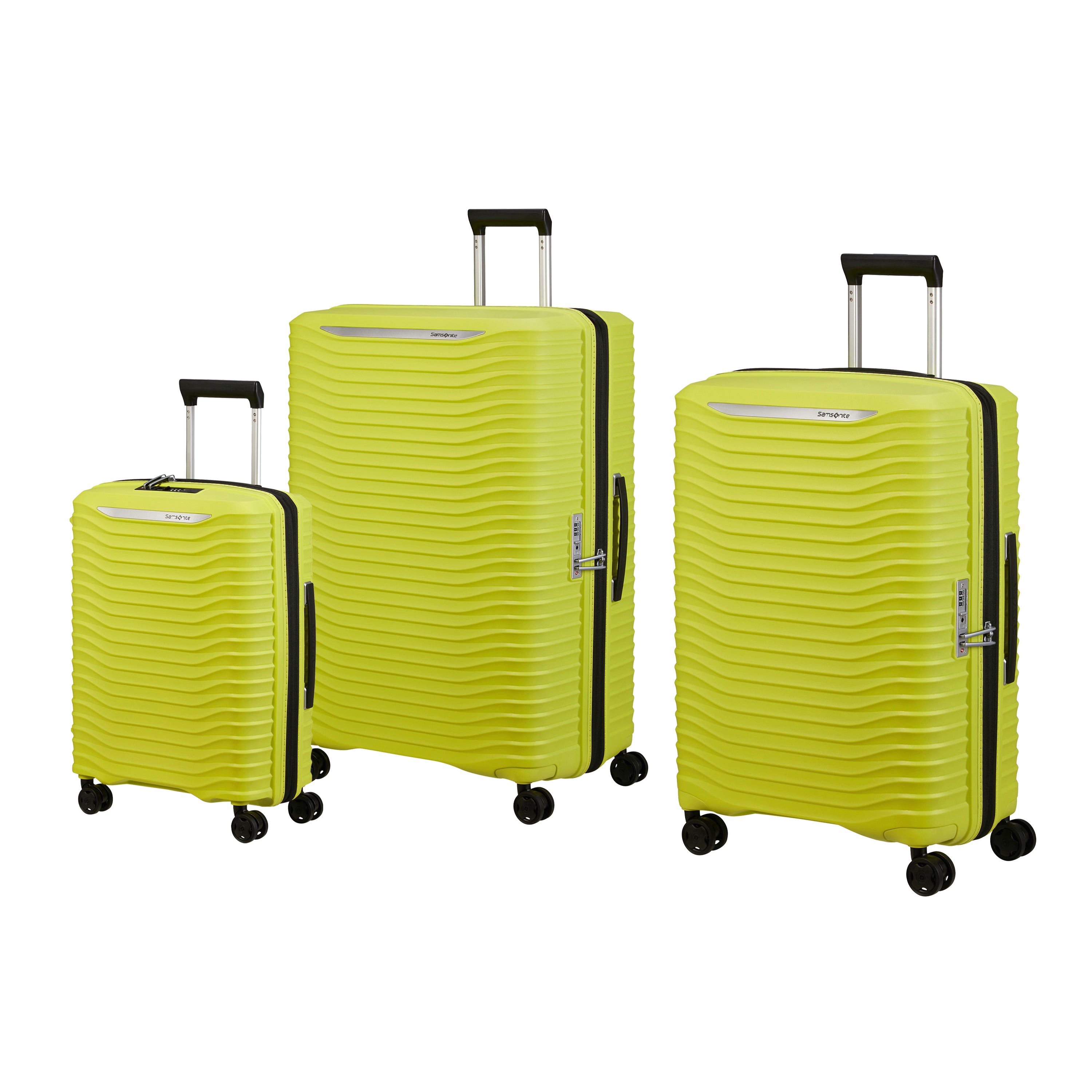 Samsonite Upscape Spinner Expandable 3 Piece Luggage Set - Lightweight Hardside Suitcases with 360° Wheels for Travel, Business & Vacation (Black)
