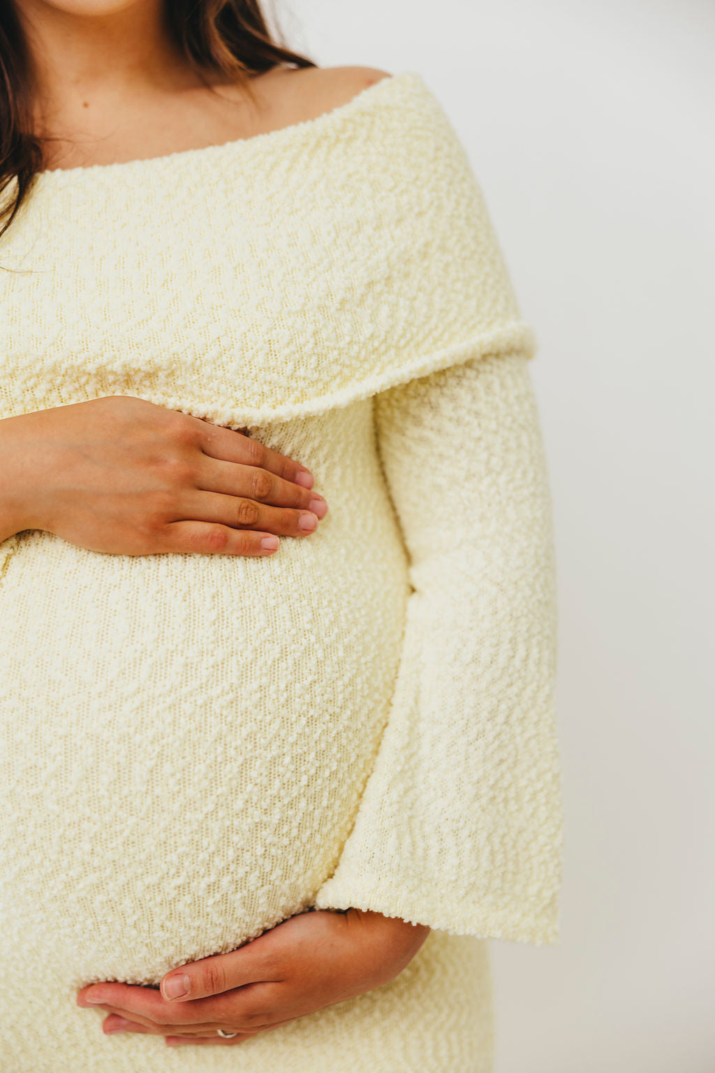 Butter Yellow Nora Knit Maxi Dress - Bump Friendly Maternity Dress for Pregnancy, Nursing & Postpartum | Comfortable Stretchy Fabric for Casual Wear, Baby Shower & Special Occasions