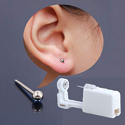 2 Pack Hermosa Ear Piercing Gun Kit - Disposable Sterile Ear Piercing Tool for Pain-Free Ear Lobe Piercing | Perfect for Home Use, Salon Professionals & First-Time Piercing
