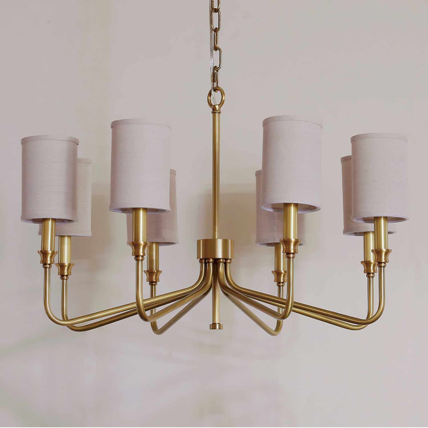Modern Cylinder Fabric Chandelier - Elegant Ceiling Light Fixture for Living Room, Bedroom & Dining Room - Perfect for Home Decor & Interior Design