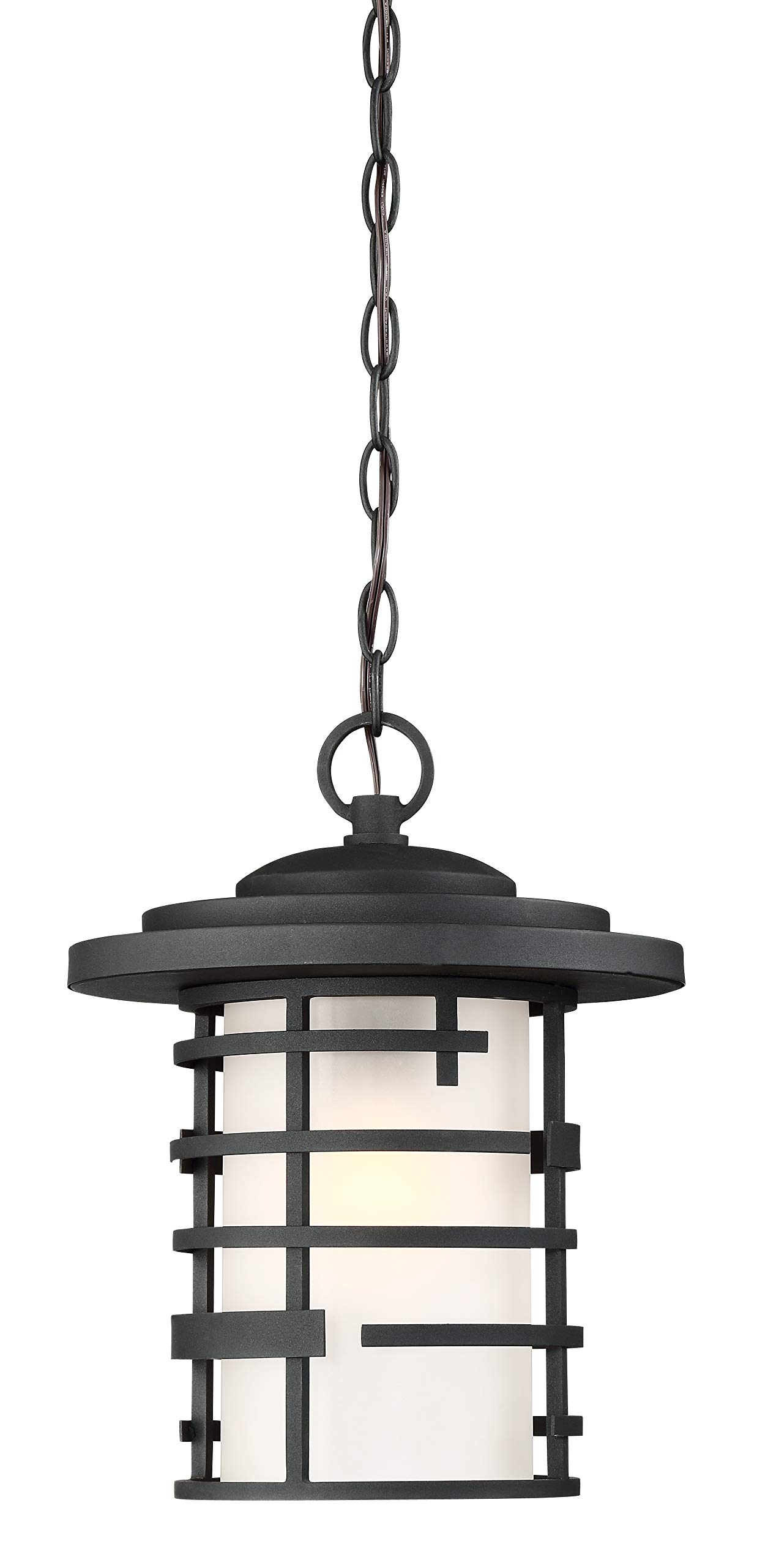 Nuvo 60/6405 Black One Light Hanging Lantern - Perfect for Porch, Patio, and Entryway Lighting