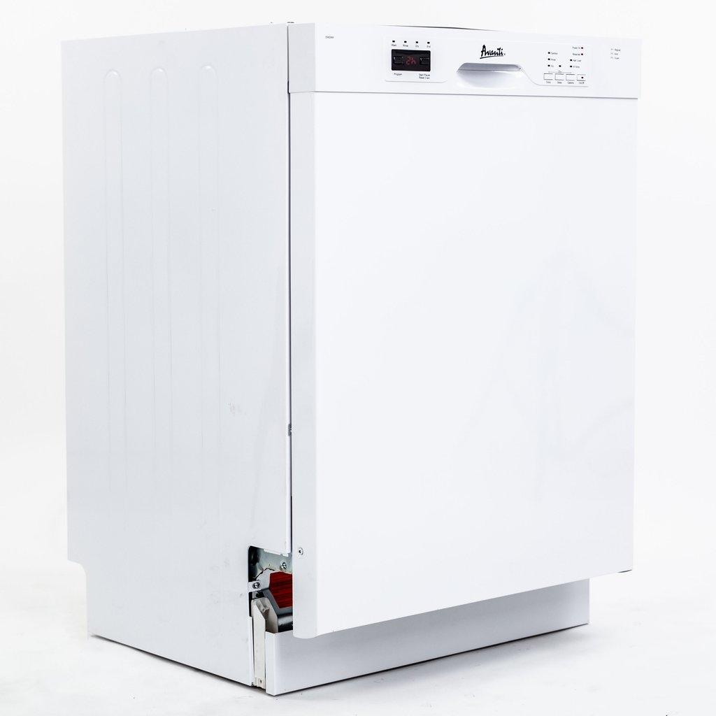 Avanti 24 Inch Built-In Dishwasher - DWF24V0W White Energy Star Rated for Small Kitchens & Apartments