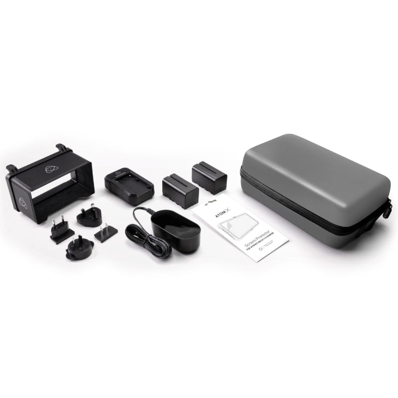 Atomos 5-in-1 Accessory Kit for Shinobi & Ninja V Monitors - HDMI Cable, Battery Plate, Sun Hood & More - Perfect for Filmmaking, Vlogging & Live Streaming