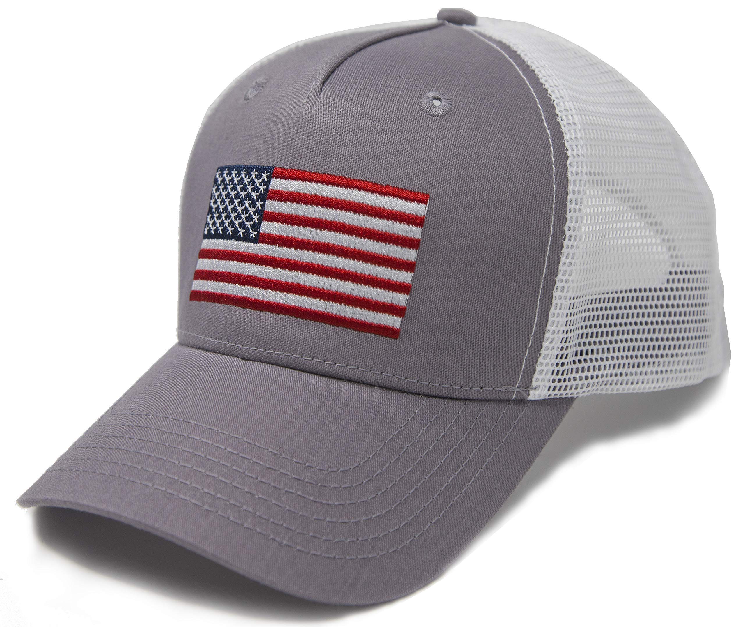 Premium American Flag Snapback Trucker Baseball Hat - Patriotic Adjustable Cap for Men & Women - Perfect for 4th of July, BBQ, and Outdoor Events