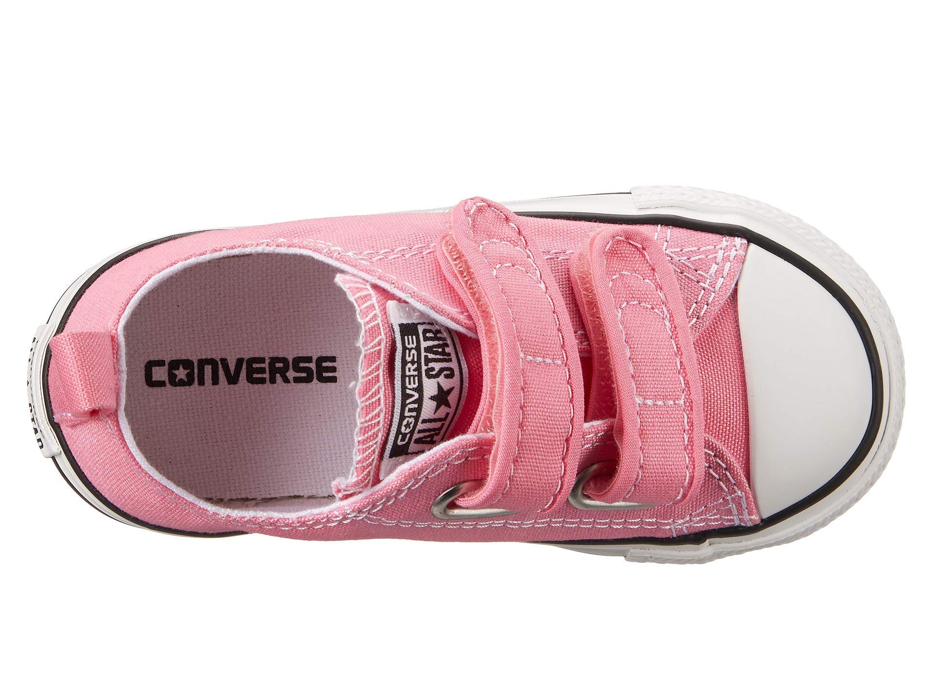 Converse Toddler Shoes for Girls - Pink Velcro Sneakers Size 9 | Comfortable Lightweight Walking Shoes for Preschoolers & Daycare