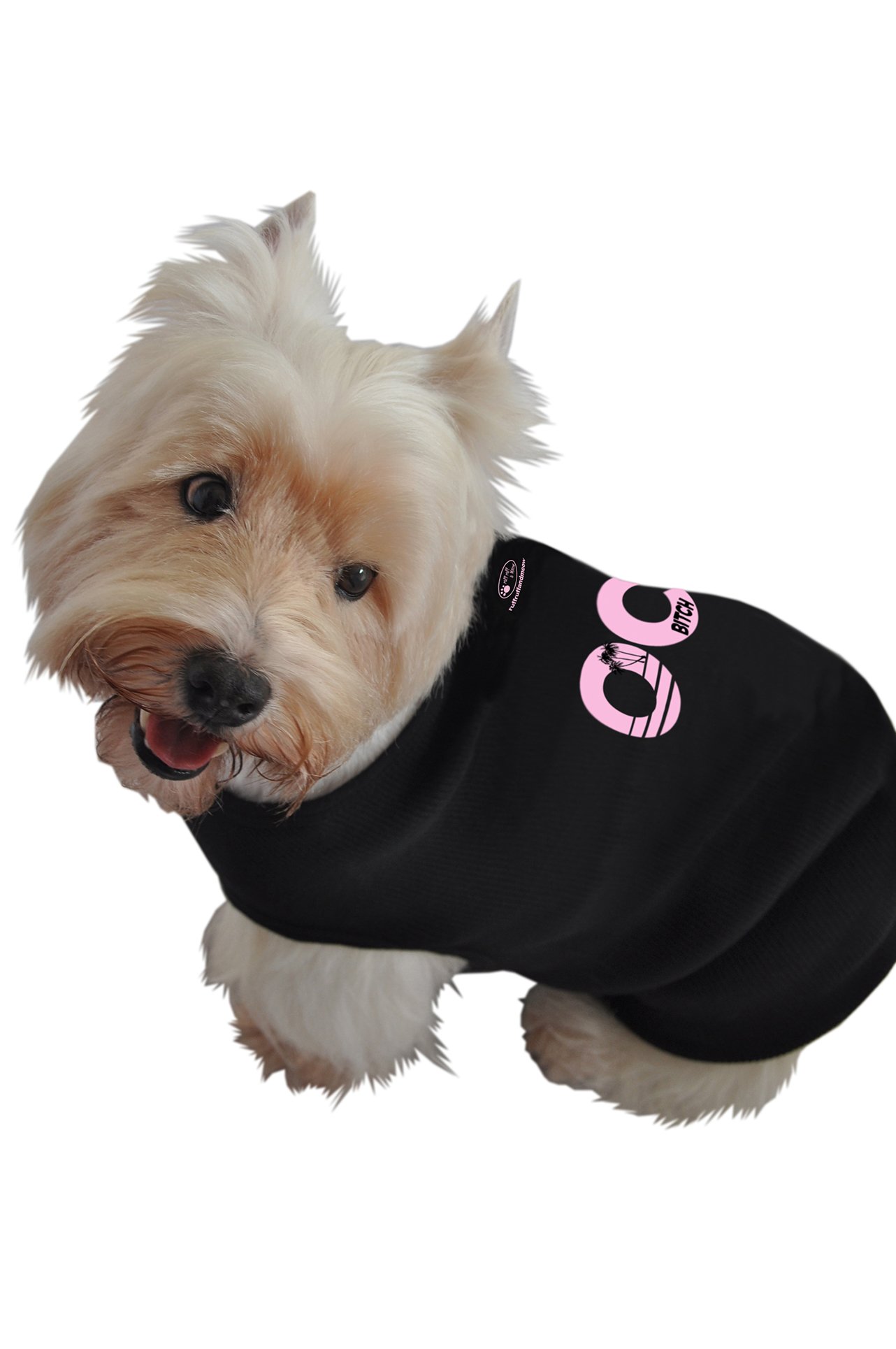Dog Tank Top for Small Dogs - OC Bitch Black Pet Shirt | Summer Cooling Apparel for Outdoor Walks & Playtime