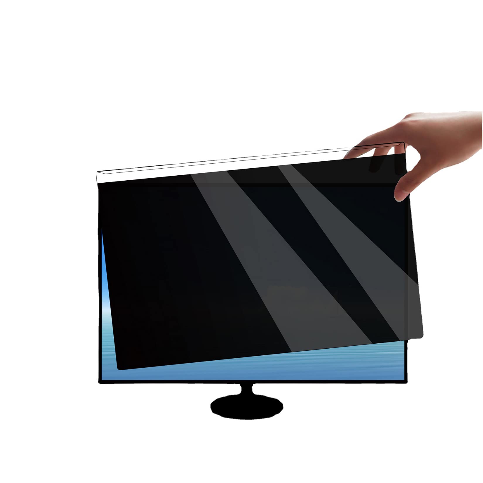 WLWLEO Anti-Glare & Anti-Blue Light Computer Privacy Screen Protector - Hanging Anti-Peeping Panel for 12-27 Inch Desktop & Laptop Monitors - Ideal for Office, Home, and Public Use
