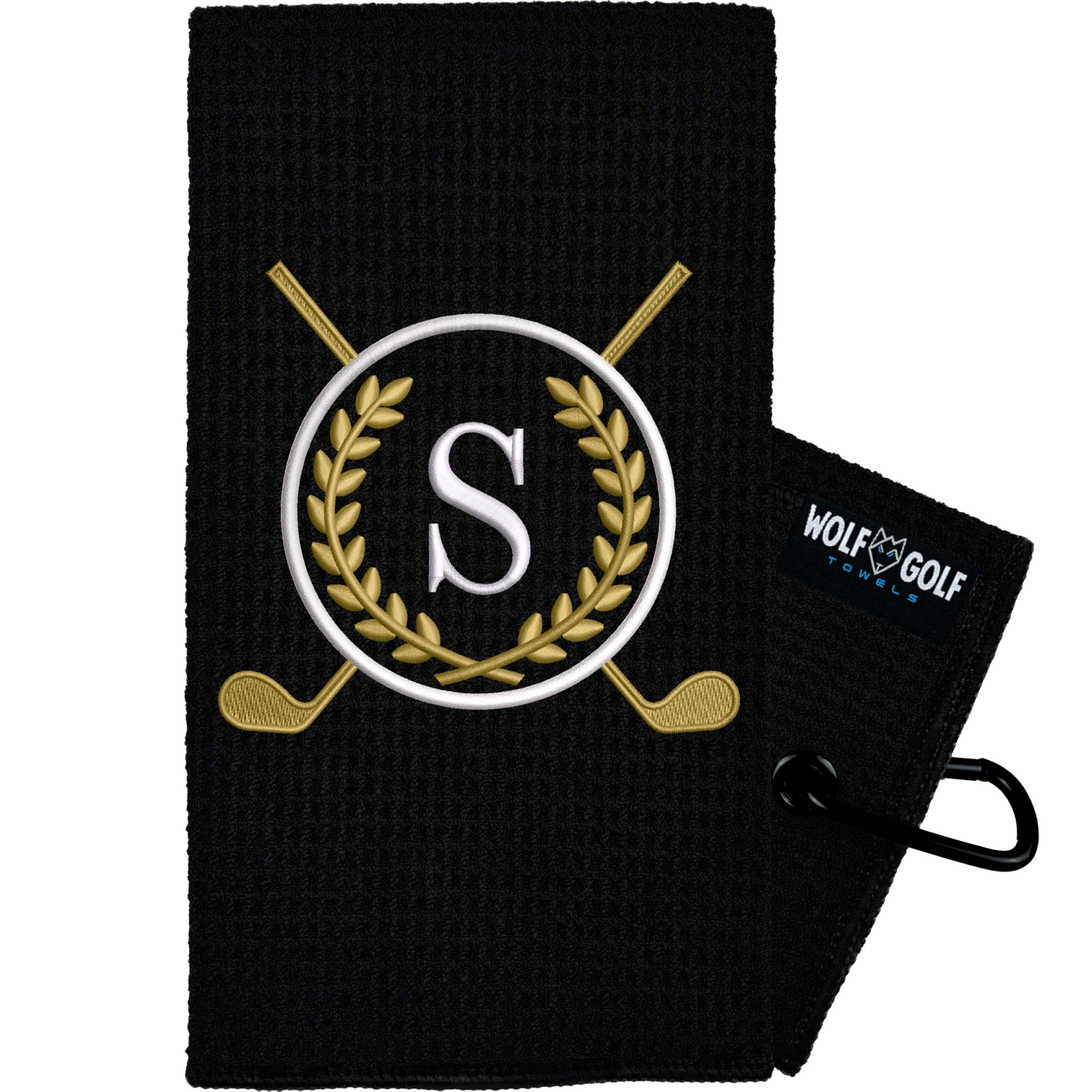 Personalized Monogram Golf Towels - Custom Embroidered Golf Accessories for Men & Women | Perfect Golf Gift for Players, Caddies & Golf Enthusiasts | Great for Golf Bags, Club Cleaning & On-Course Use