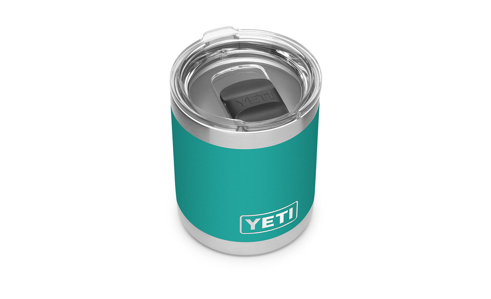 Yeti Rambler 10 oz Lowball Tumbler with Lid - Insulated Stainless Steel Cup for Coffee, Tea & Cold Drinks - Perfect for Home, Office & Outdoor Use - Aquifer Blue