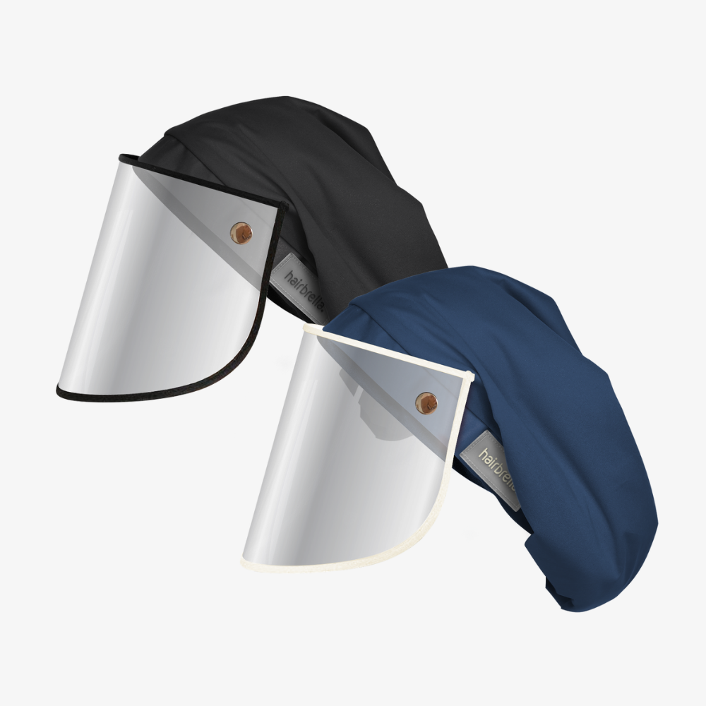 Hairbrella Pro XL Rain Hat with Face Shield - Waterproof Hair Protection for Women - Bundle of 2 - Perfect for Rainy Days, Commuting & Outdoor Activities