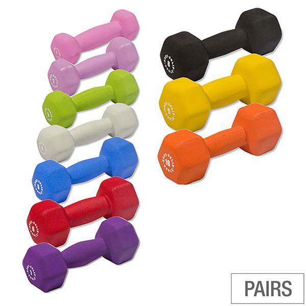 Body Solid Neoprene Dumbbells 1-10 lb Set - Premium Workout Weights for Home Gym, Strength Training & Fitness - Ideal for Beginners, Weightlifting & CrossFit