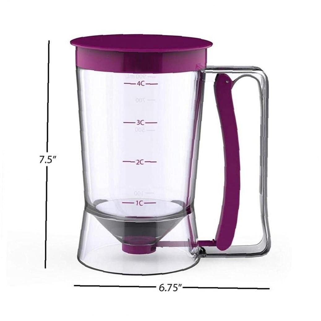 1pc Manual Pancake Batter Dispenser - Dough Cream Separator Tool for Cakes, Butter & Whisk - Baking Measuring Cup & Mixing Tool - Perfect for Home Bakeries, Breakfast Prep & Dessert Making