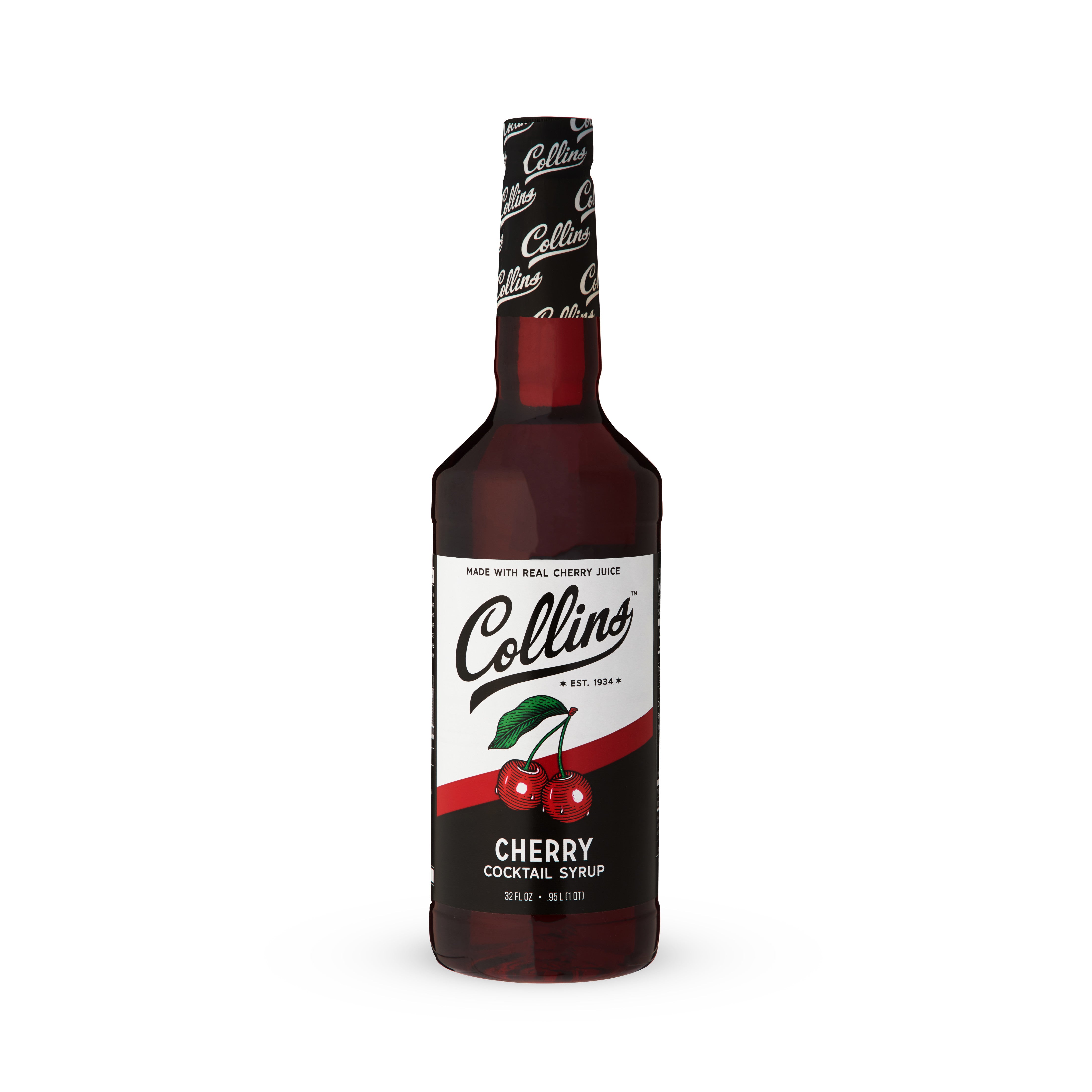 Premium Cherry Cocktail Syrup - 32 oz Bottle for Cocktails, Mocktails, Desserts & Baking | Perfect for Home Bars, Parties & Professional Mixology
