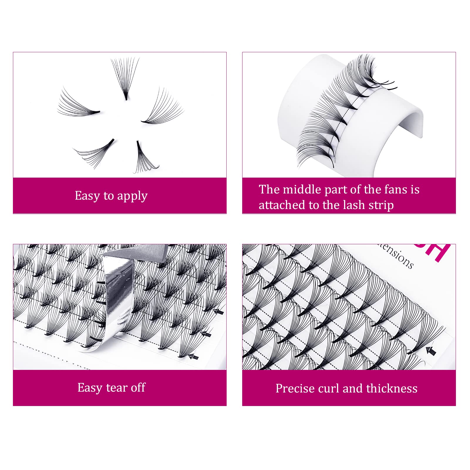 12D Eyelash Extension Premade Fans - 0.07 C Curl 11mm Professional Volume Lashes for Salon & Home Use | Perfect for Bridal, Party & Special Occasion Makeup