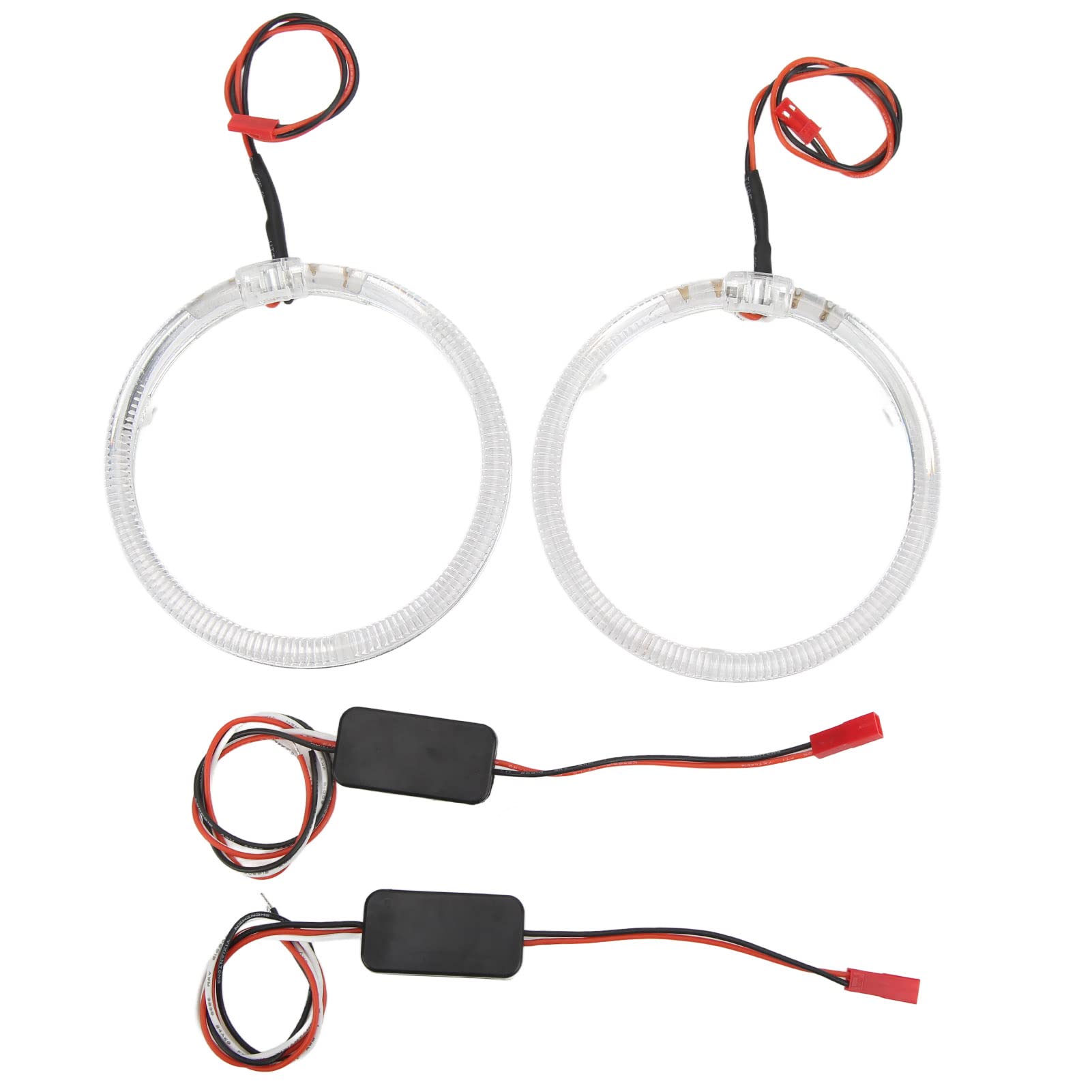 95mm Green LED Angel Eyes Headlight Rings - DRL Halo Kit for Motorcycle & Car Lighting Upgrade