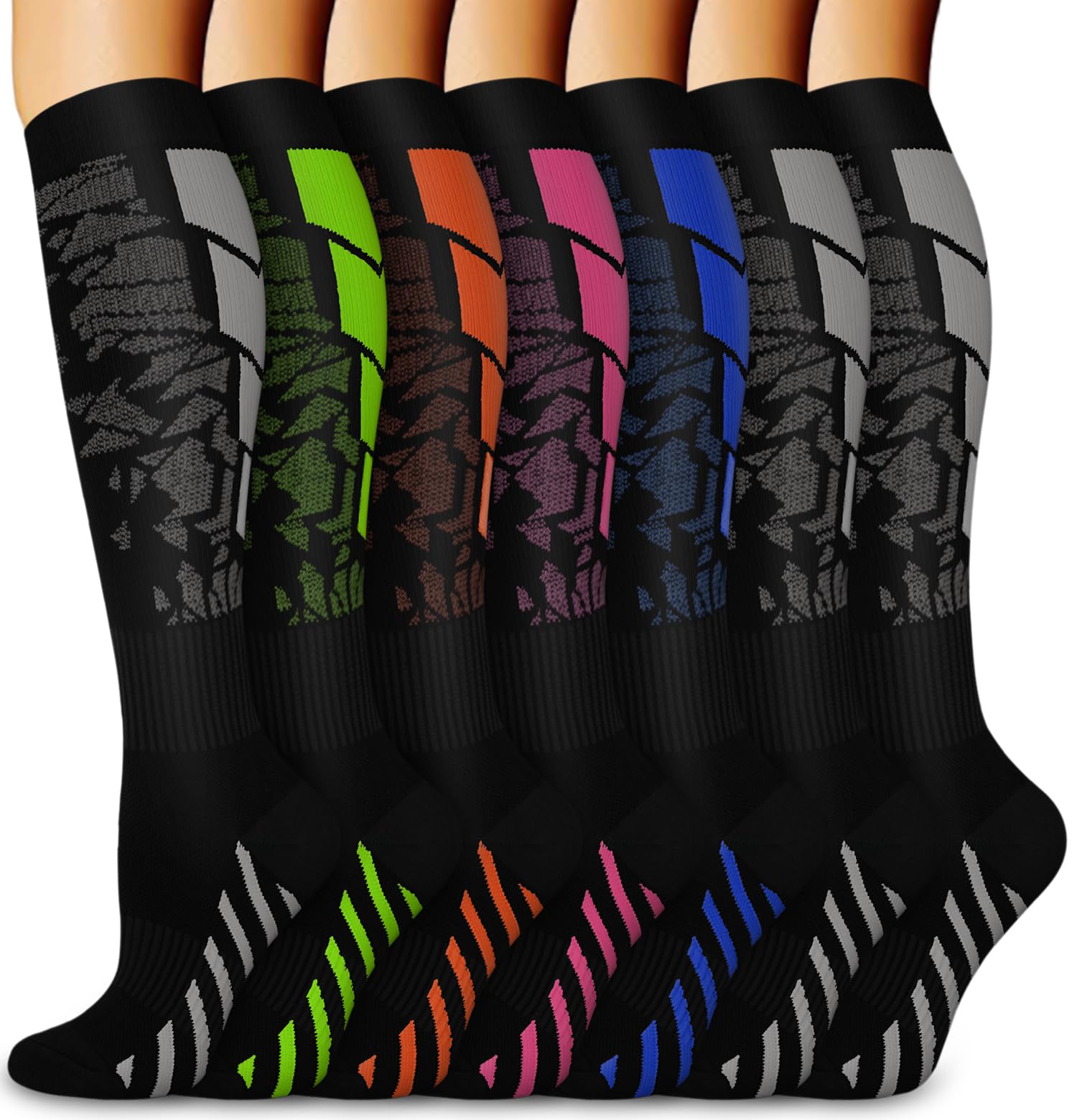 Aoliks Medical Compression Socks for Women & Men - 20-30 mmHg Knee High Support Socks for Running, Nurses, Travel & Circulation - Perfect for Athletic Performance, Long Shifts & Airplane Flights