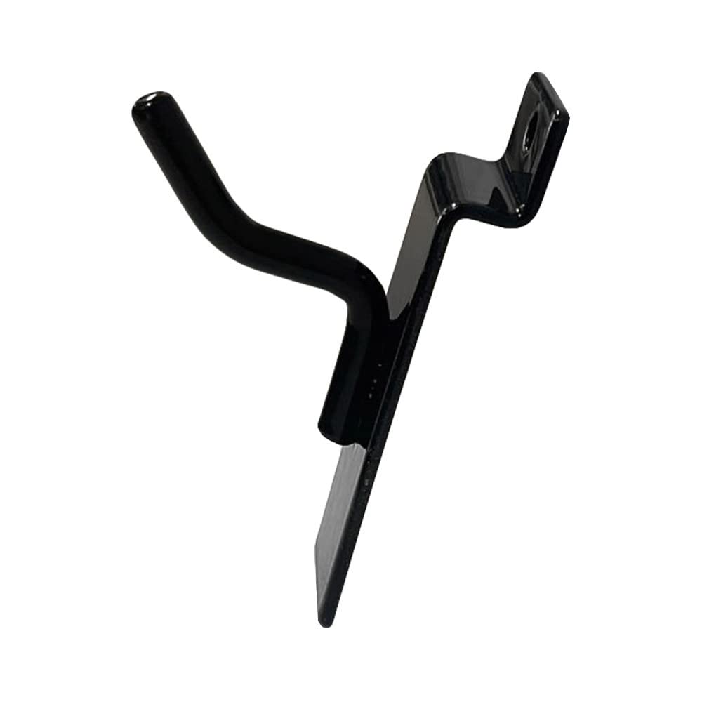Prolinemax 2 Pack 1 Inch Black Slatwall Hooks - Heavy Duty Metal Wire Retail Display Hangers for Store Shelving & Wall Organization