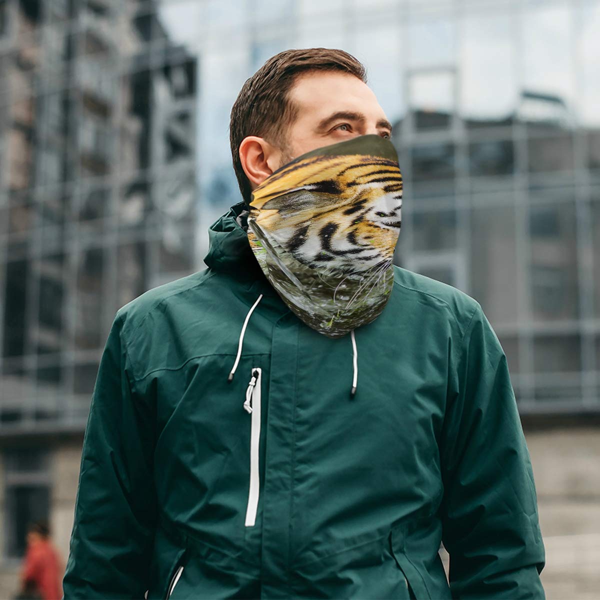 Men's Neck Gaiter & Balaclava Face Mask - Breathable Bandana for Outdoor Sports, Hiking, Cycling & Winter Protection - Smoked Gorilla Design