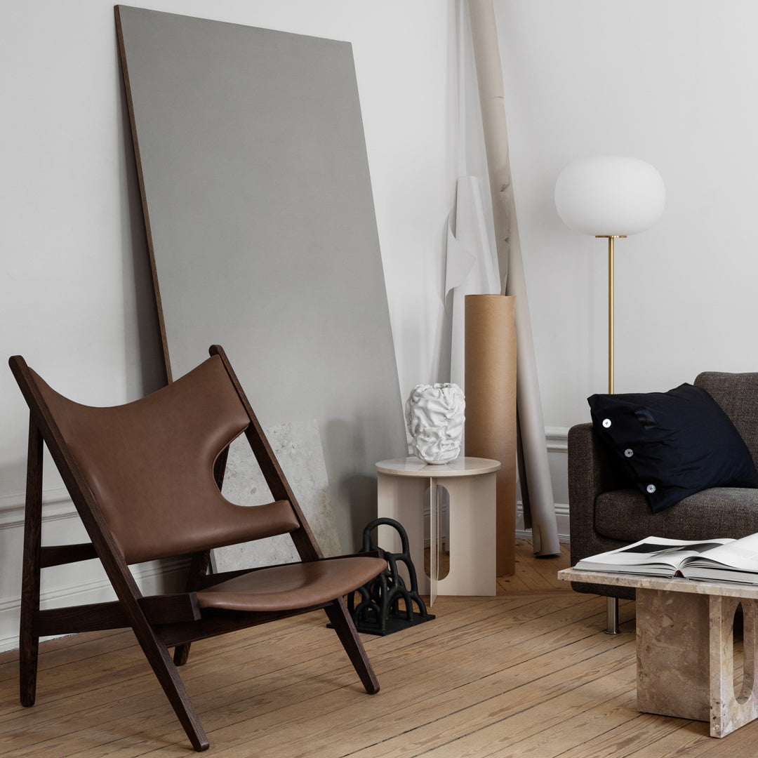 Modern Androgyne Side Table - Minimalist Nightstand, End Table for Living Room, Bedroom, or Office - Stylish Small Accent Table with Sturdy Metal Frame