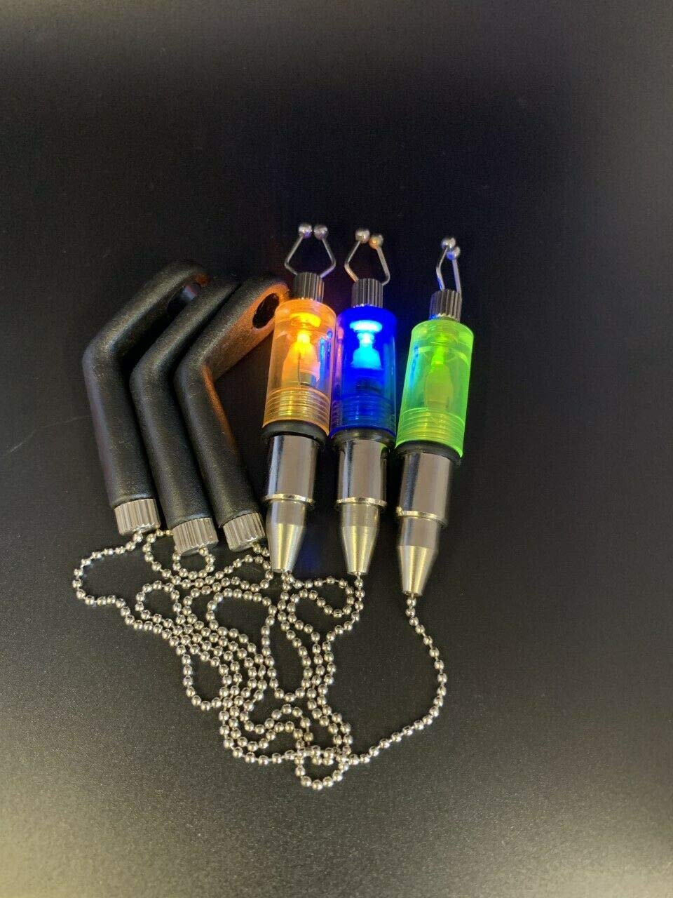 Glow-in-the-Dark Fishing Bite Alarm with Adjustable Weight & 3 Color Options - Perfect for Night Fishing, Ice Fishing, and Bass Angling
