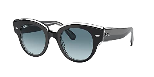 Black on Transparent/Blue Gradient Grey