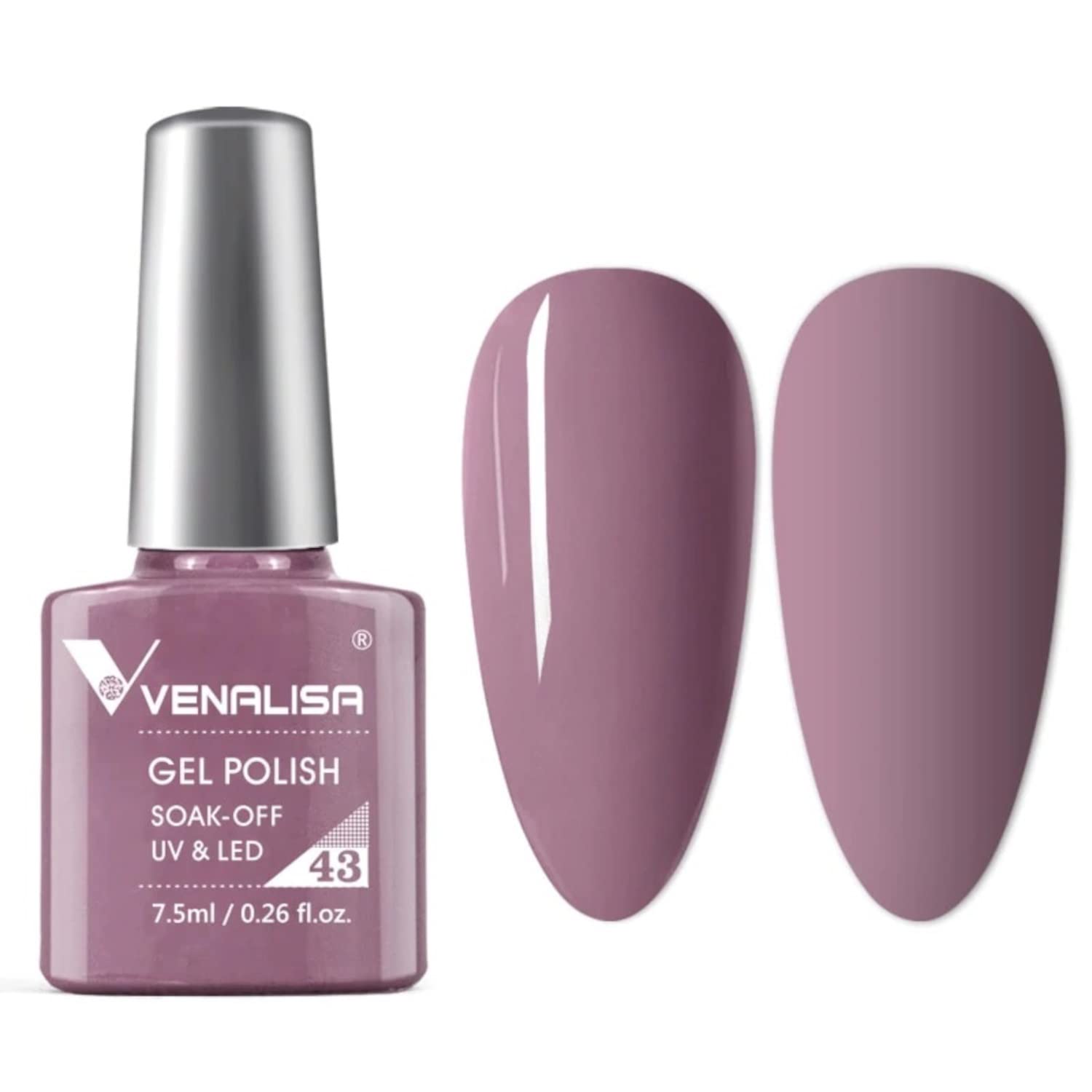 VENALISA #43 Gel Nail Polish 7.5ml - Soak Off UV LED Nail Gel for Manicure & Nail Art - Salon Quality Long Lasting Gel Polish Requires UV Light to Cure - Perfect for Home DIY Nails & Professional Salon Use