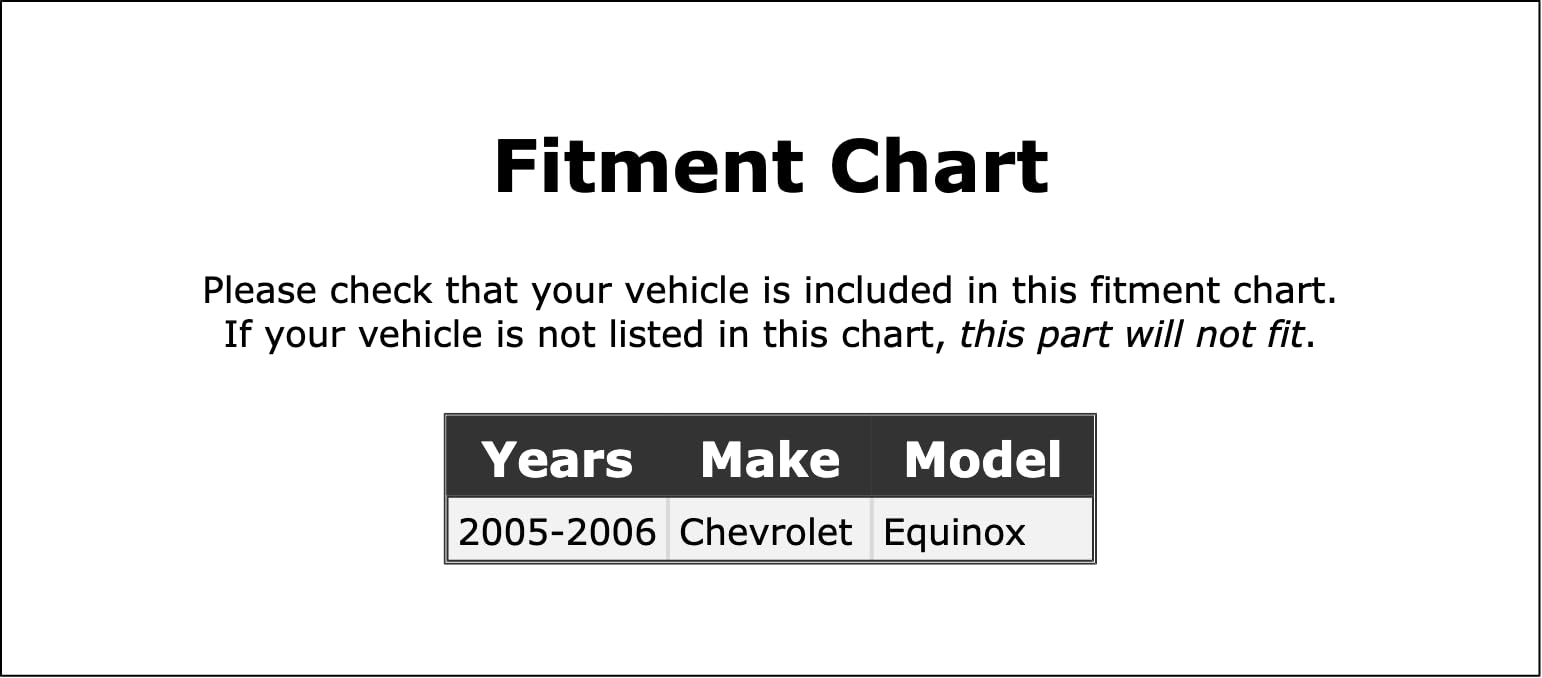 Ignition Switch Replacement for Chevrolet Equinox 2005-2006 - PC-902836 OEM Compatible - Fix Starting Issues & Electrical Problems for Smooth Driving Experience