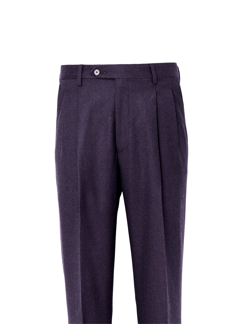 Premium Wool Flannel Pleated Pants for Men - Classic Blue Trousers | Comfortable & Stylish for Office, Business Casual & Winter Wear