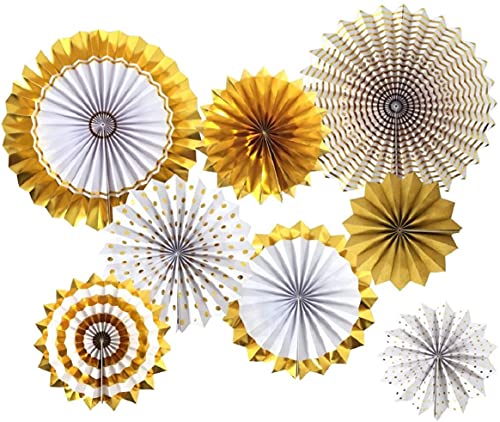 8 Pcs Gold Hanging Fan