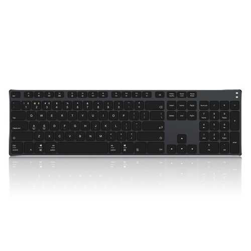 AJazz AK3.3 105-Key Bluetooth Wireless Keyboard - Ultra Thin All-Metal Design for iPad, Tablet, Smartphone - Perfect for Office Work, Gaming & Travel
