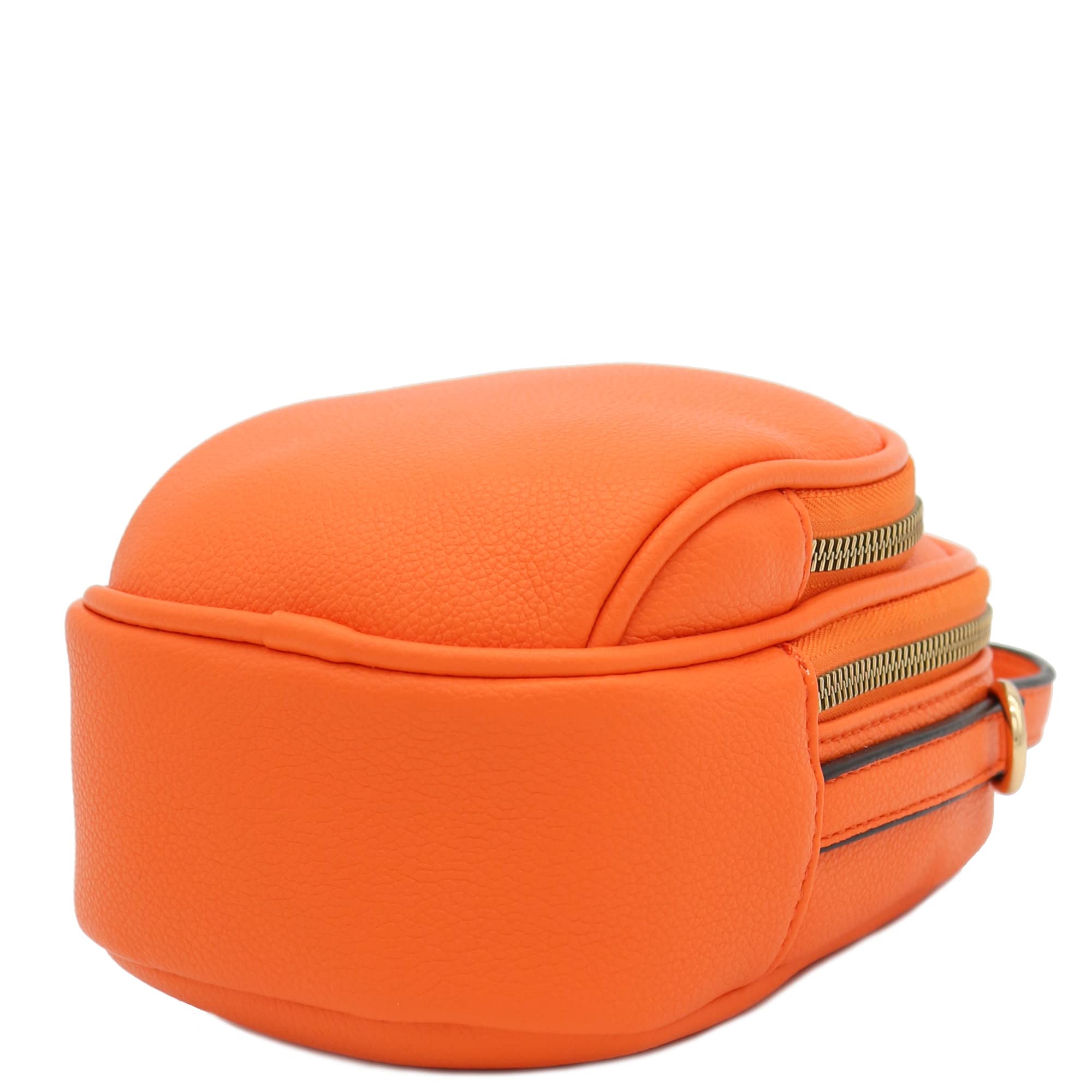 Stylish Two Compartment Mini Oval PU Leather Crossbody Bag for Women - Perfect for Travel, Shopping & Everyday Use