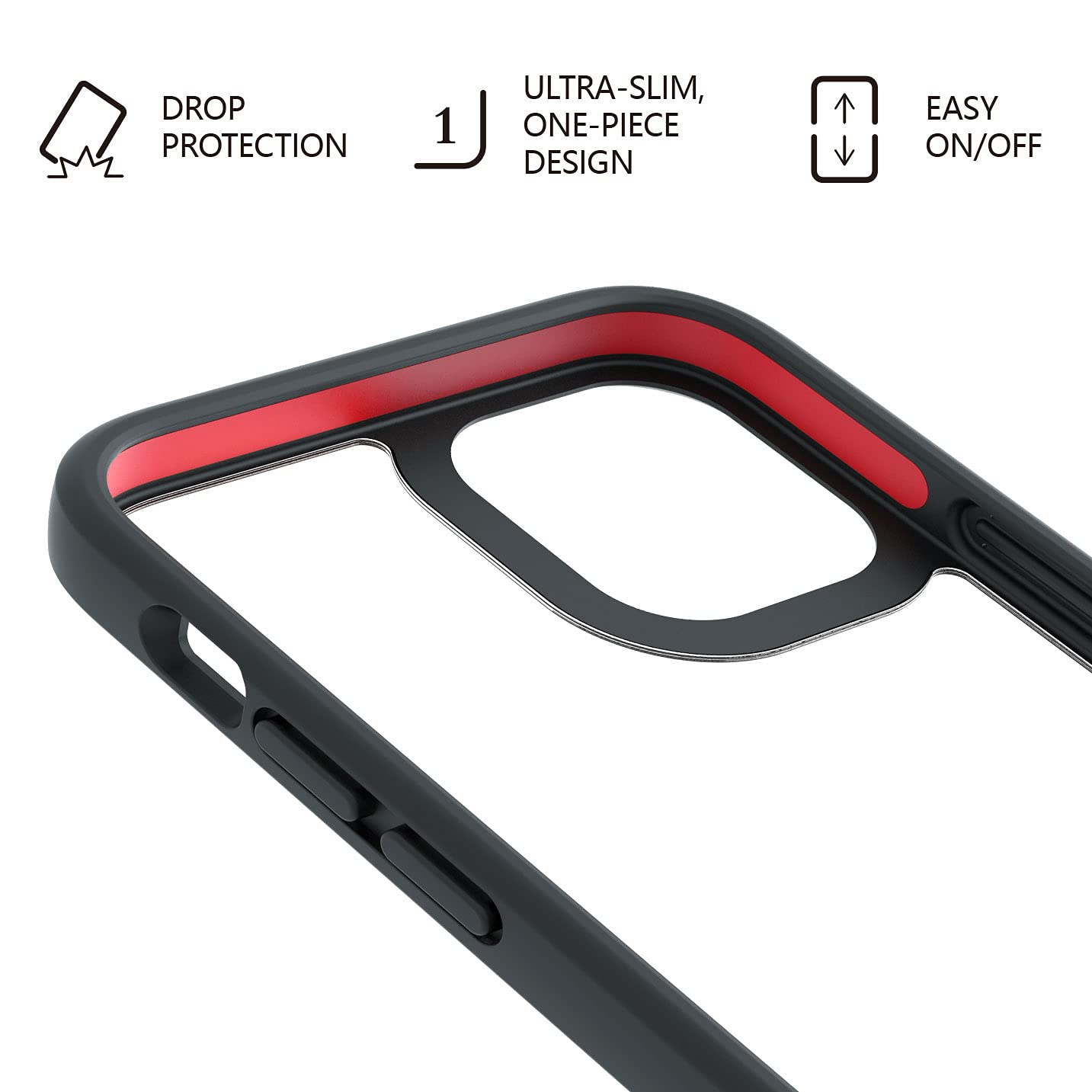 iPhone 12 Pro Max Belt Clip Case - Slim Clear Protective Cover with Rotating Holster & Built-in Kickstand | 6.7 Inch Transparent Full Body Protection | Perfect for Outdoor Work, Hiking, and Hands-Free Convenience