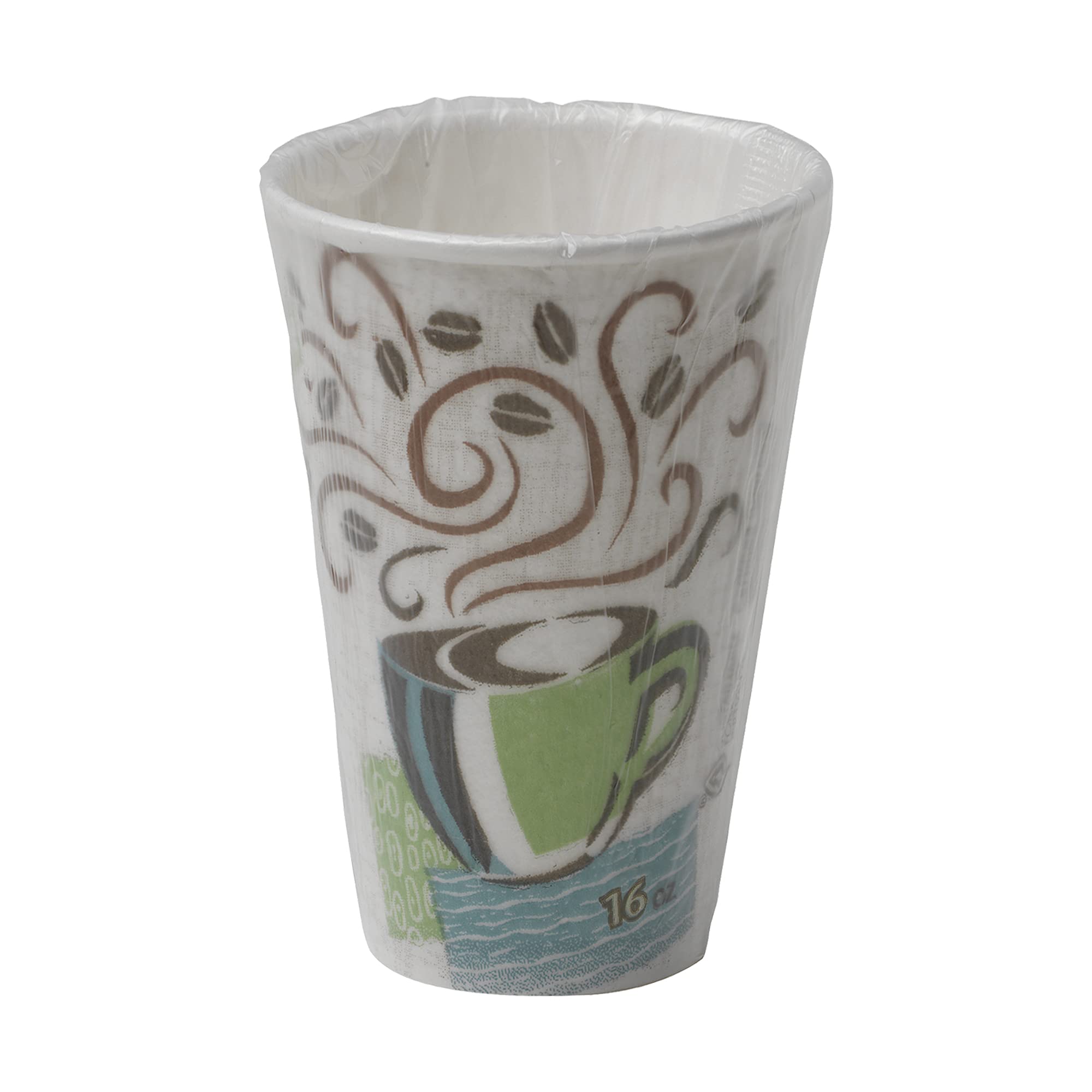 Dixie PERFECTOUCH 16oz Insulated Paper Coffee Cups with Lids - Hot & Cold Drink Containers, 1000 Count Case - Perfect for Coffee Shops, Offices, and Catering Events