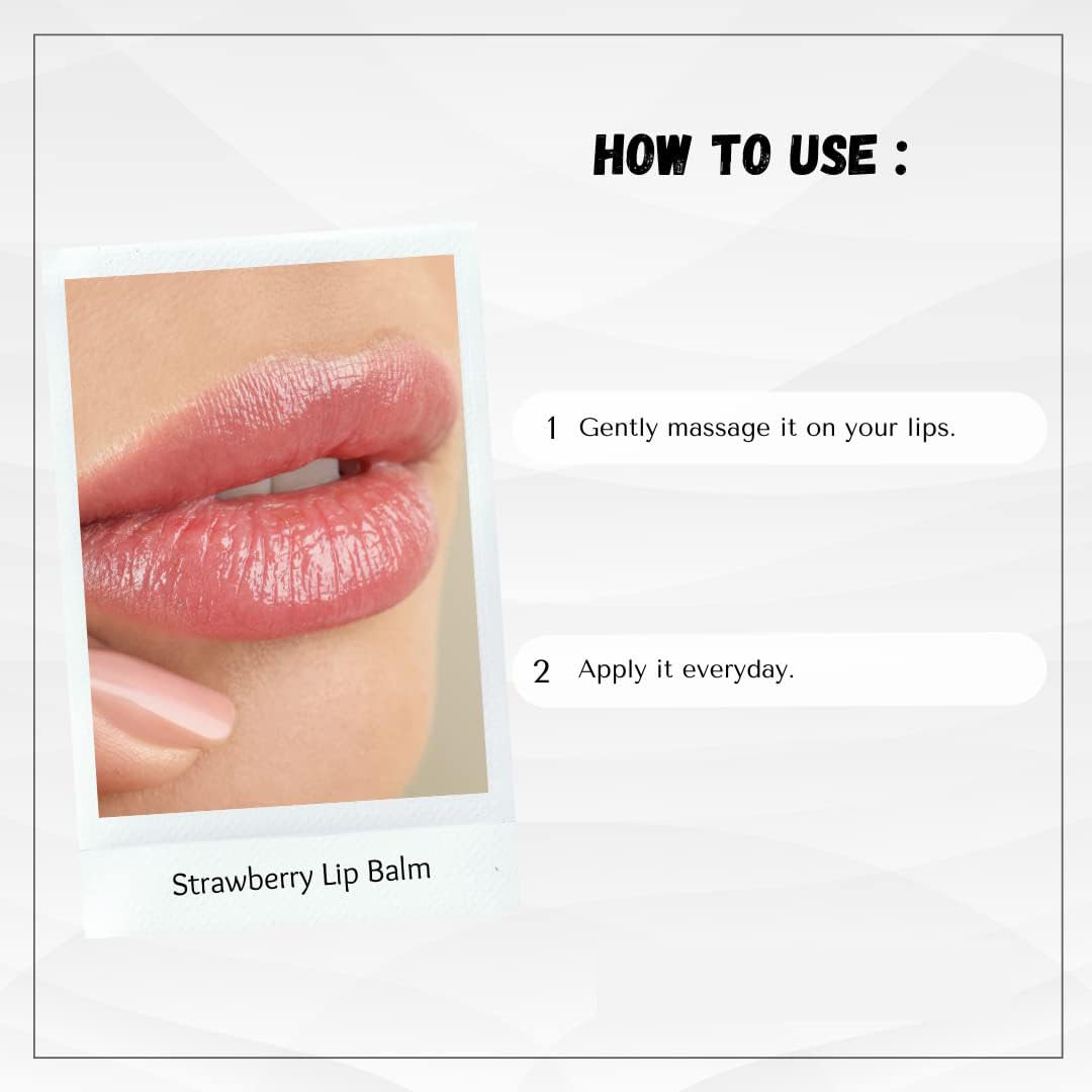 CRAFTS EMPIRE Strawberry Lip Balm - 10g | Moisturizing & Nourishing Lip Care for Dry, Chapped Lips | Perfect for Winter, Travel & Daily Use