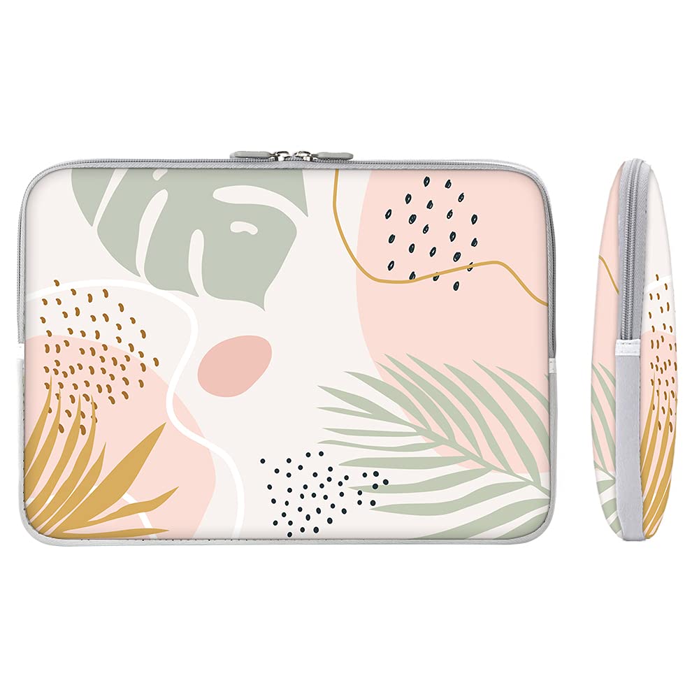iCasso 13-14 Inch Laptop Sleeve for MacBook Air/Pro, Chromebook, HP, Dell - Slim Protective Travel Case with Morandi Design | Perfect for Work, School & Business Travel