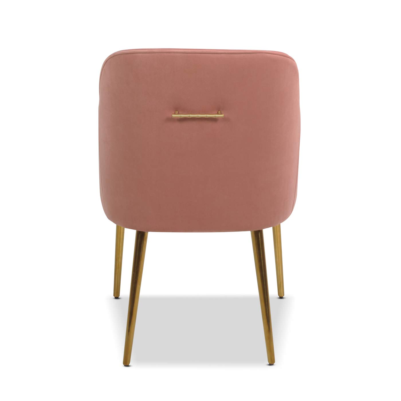 Jennifer Taylor Home Ivy Mid-Century Modern Accent Desk Chair - Blush Pink Velvet Upholstered Office Chair for Home Office, Study, or Workspace Decor