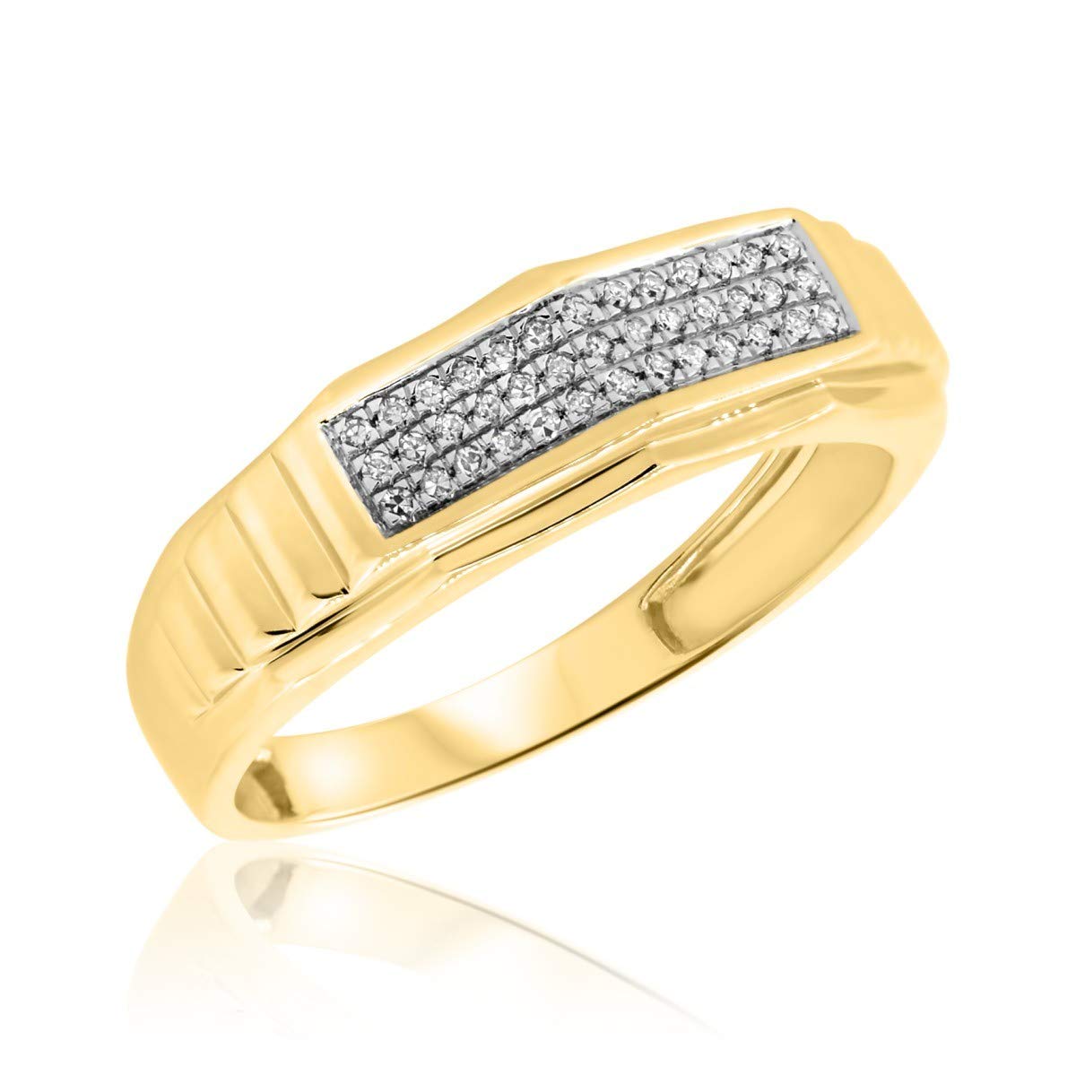 His and Hers Wedding Ring Set - Matching Trio Wedding Bands for Couples - 14K Gold, Rose Gold or Platinum - Perfect for Engagement, Anniversary & Vow Renewal - Ideal Gift for Him & Her