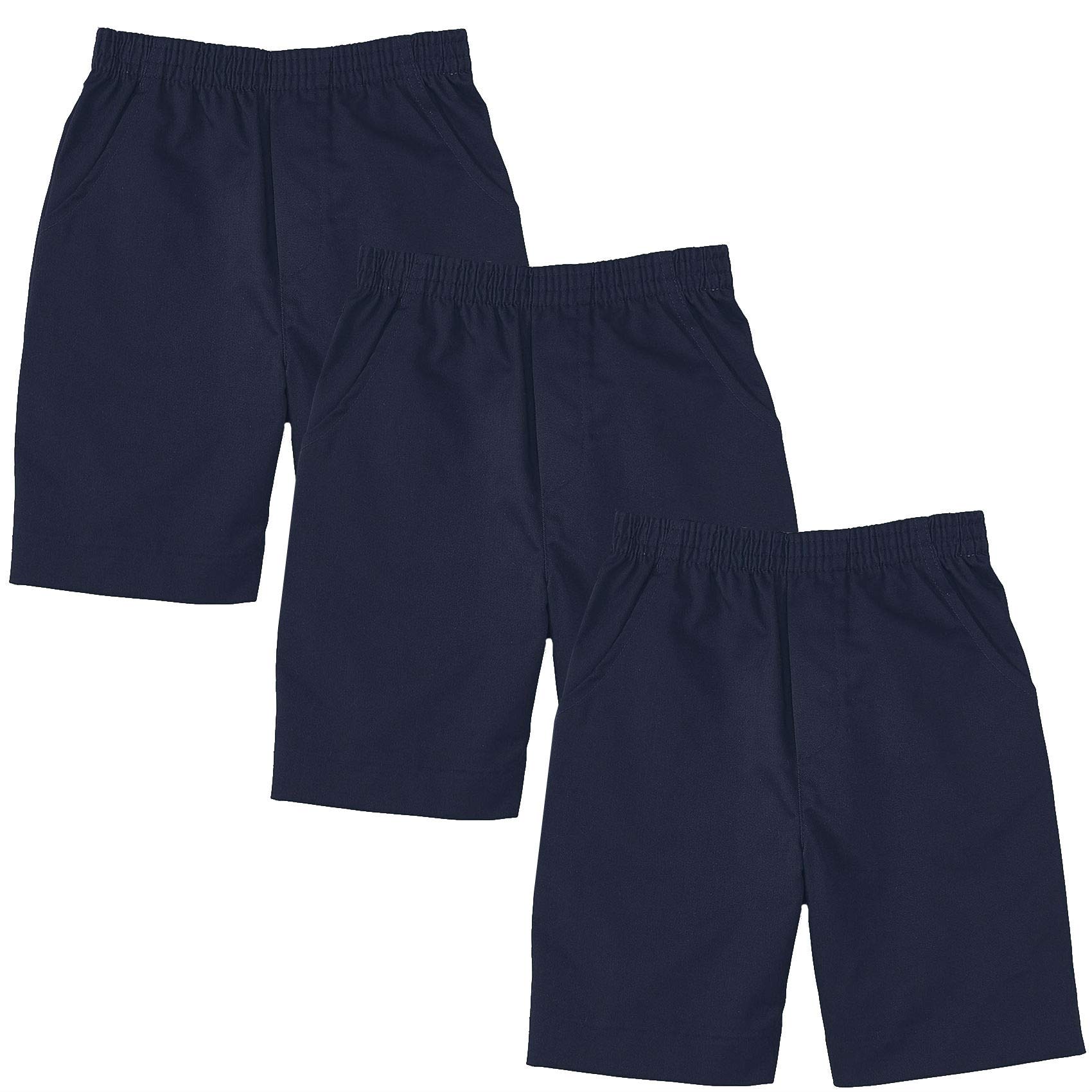 Boys' Elastic Waist Pull-On Shorts - Navy, Khaki, Black, Hunter Green & Blue | Comfortable Playwear for Outdoor Activities & Sports