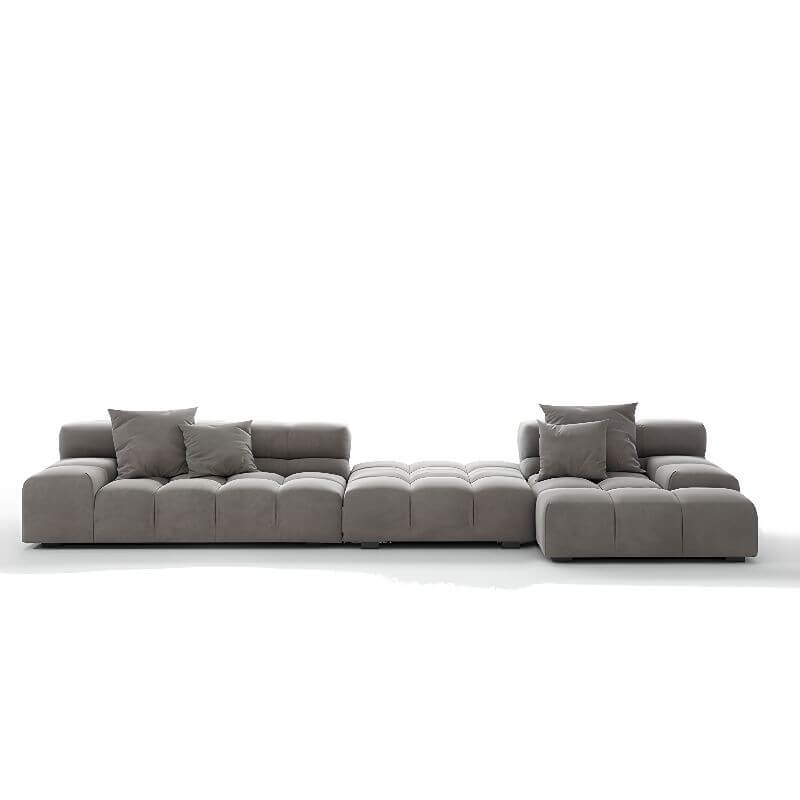 6-Person L-Shaped Reclining Sofa with Right Chaise - Perfect for Living Room, Home Theater & Family Gatherings
