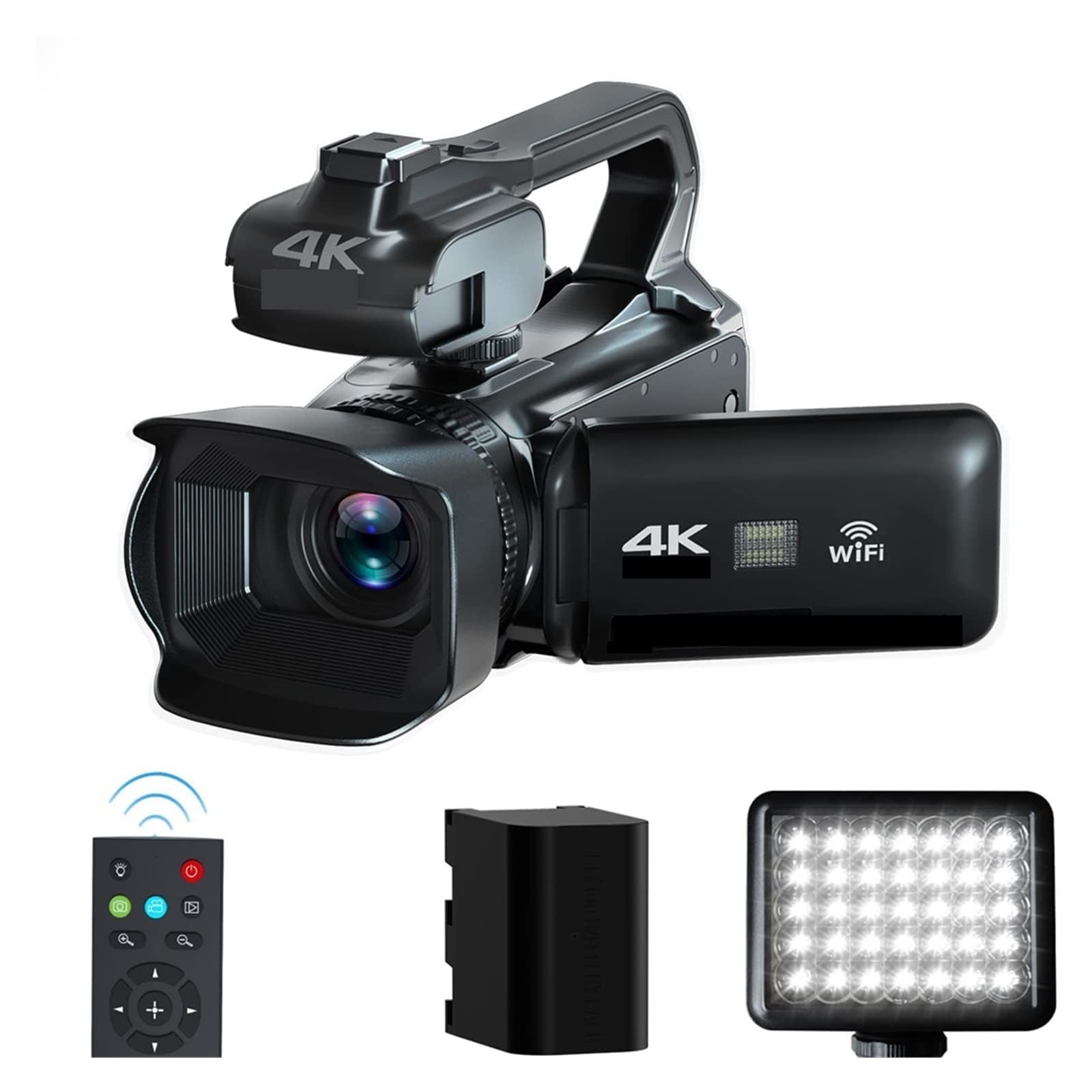 AUBEST 4K 60FPS 18X Zoom Digital Camcorder with Rotating Touch Screen - 64MP Vlogging Camera for YouTube Live Streaming, Webcam & Travel Recording (Includes 64GB SD Card) - Perfect for Content Creators, Travel Vloggers & Live Streamers