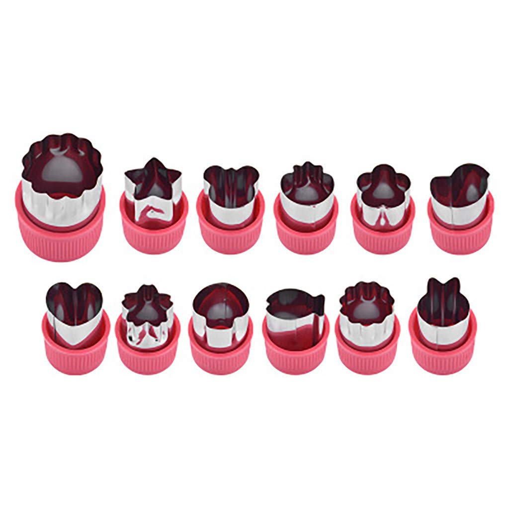 12Pcs Star-Shaped Fondant Cookie Plunger Set - Premium Cake Decorating Tools for Molds, Fruits & Funnel Cakes | Perfect for Birthday Parties, Wedding Cakes & Baking Enthusiasts